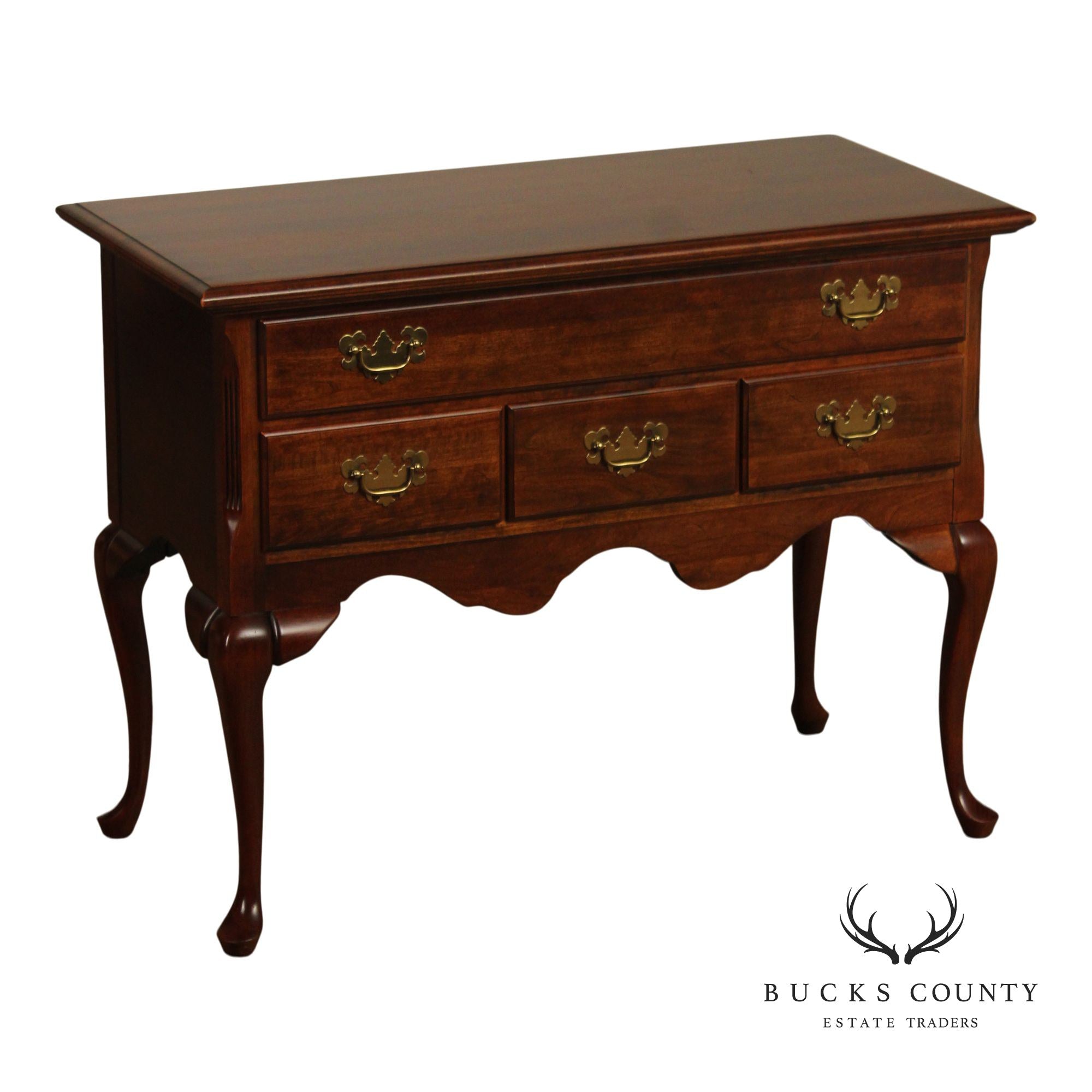 Queen Anne Style Cherry Lowboy Table