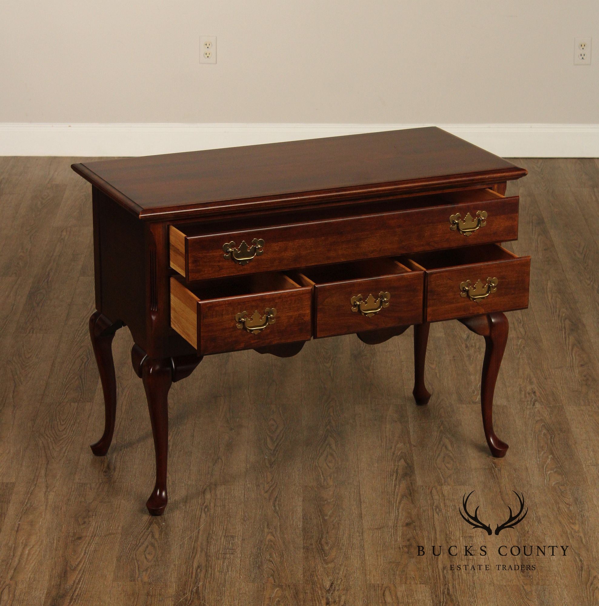 Queen Anne Style Cherry Lowboy Table