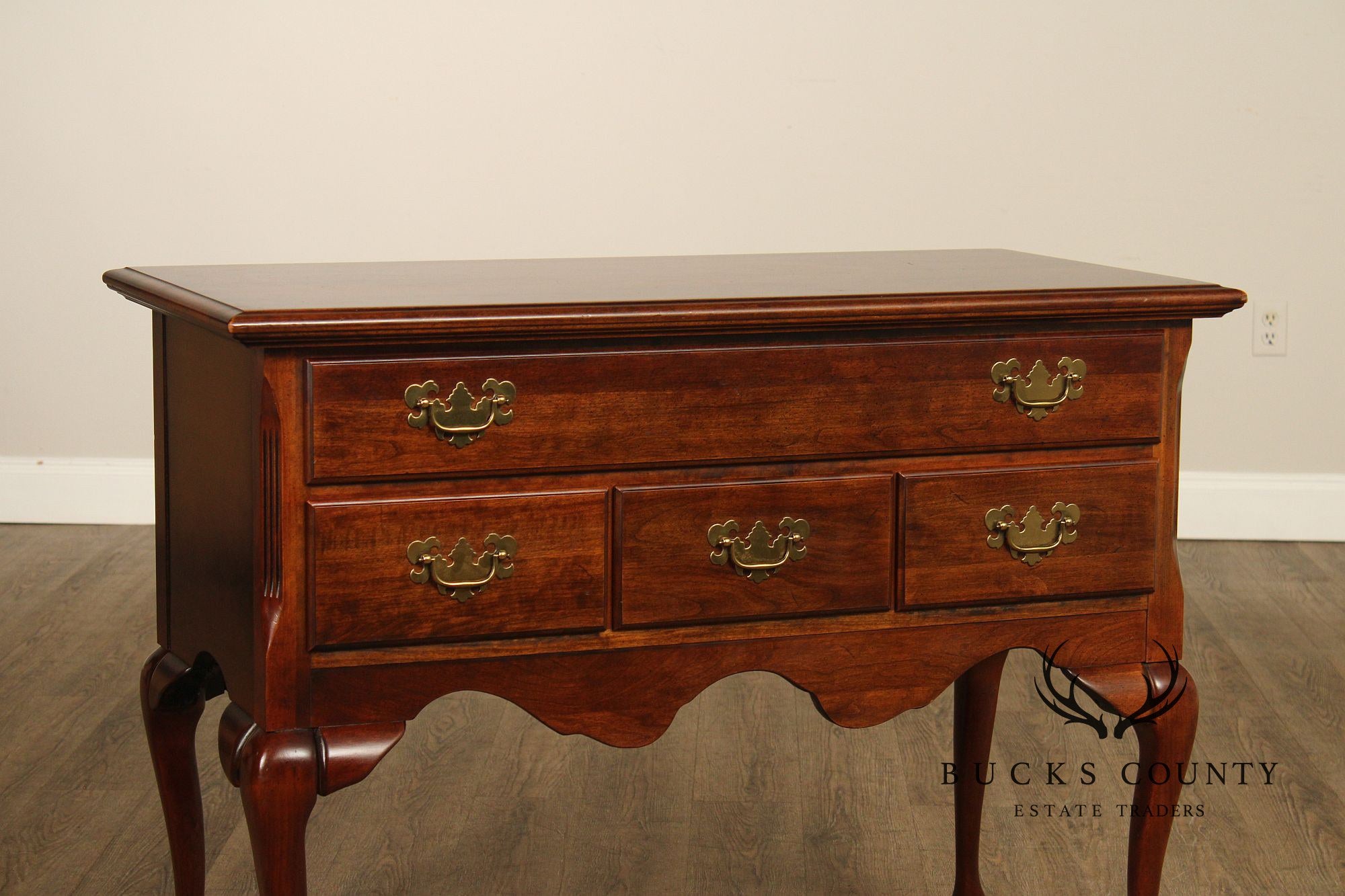 Queen Anne Style Cherry Lowboy Table