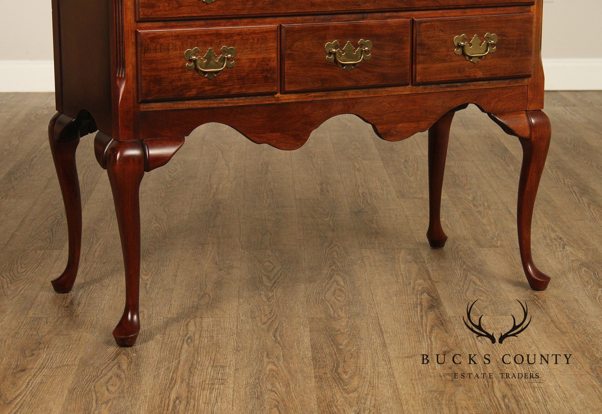 Queen Anne Style Cherry Lowboy Table