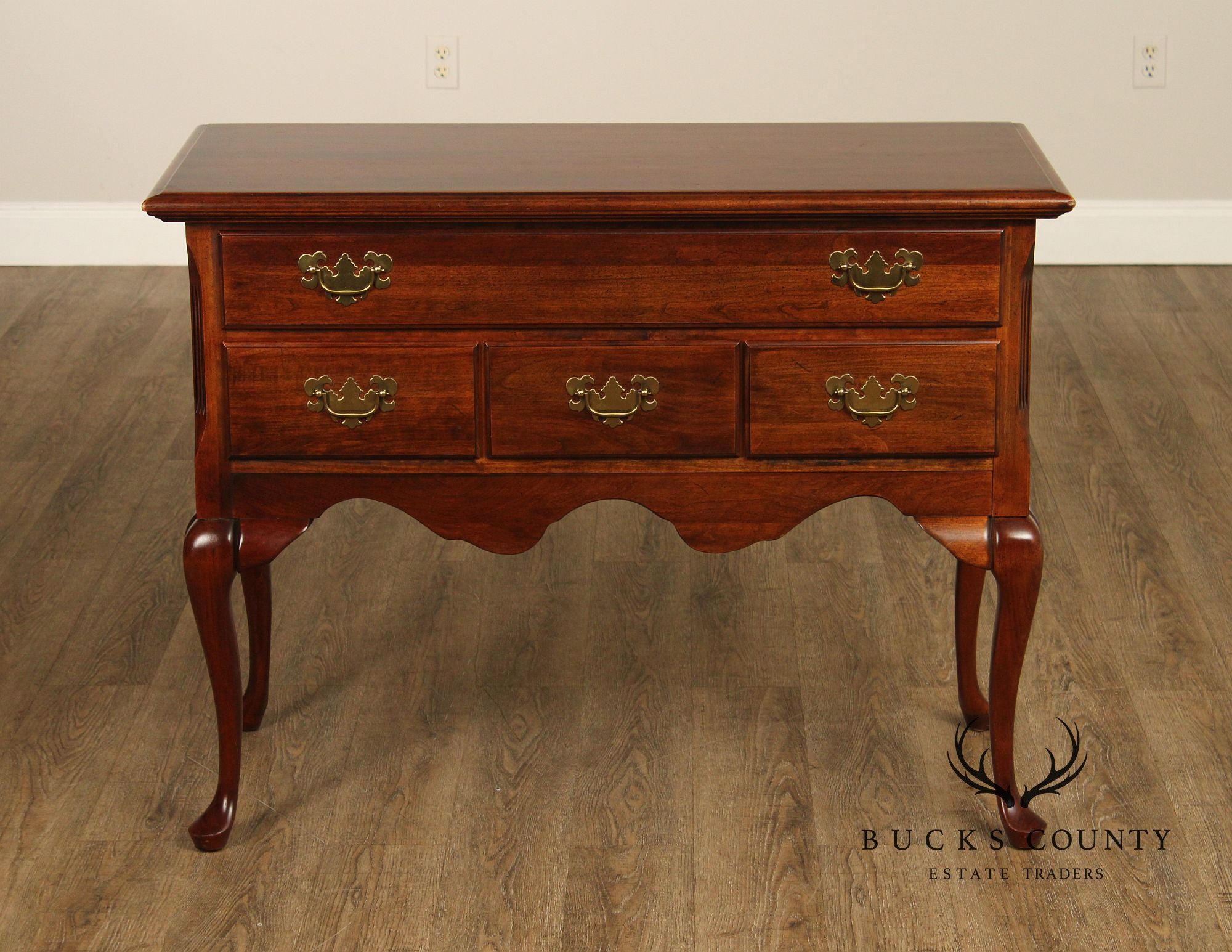 Queen Anne Style Cherry Lowboy Table