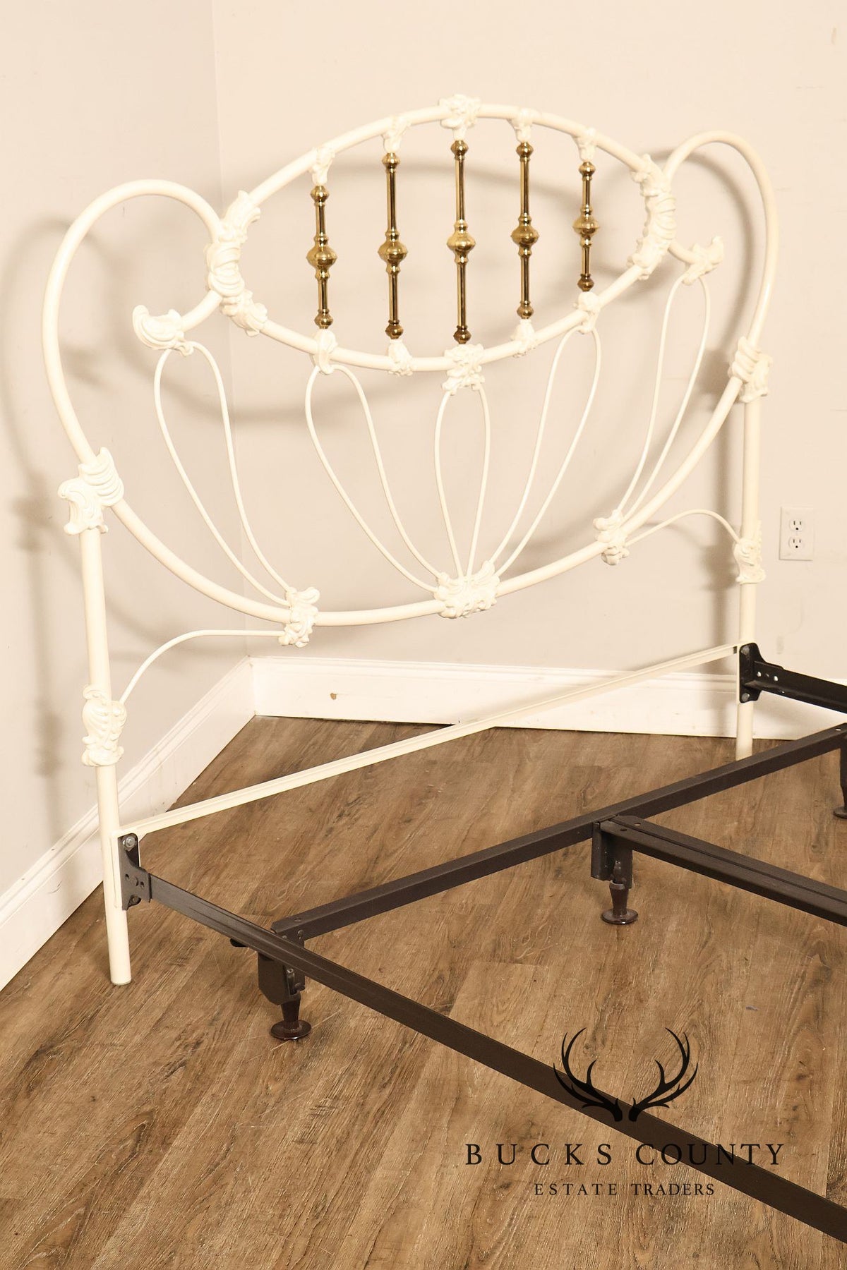 Elliott’s Designs, Inc. Wrought Iron and Brass Queen Bed