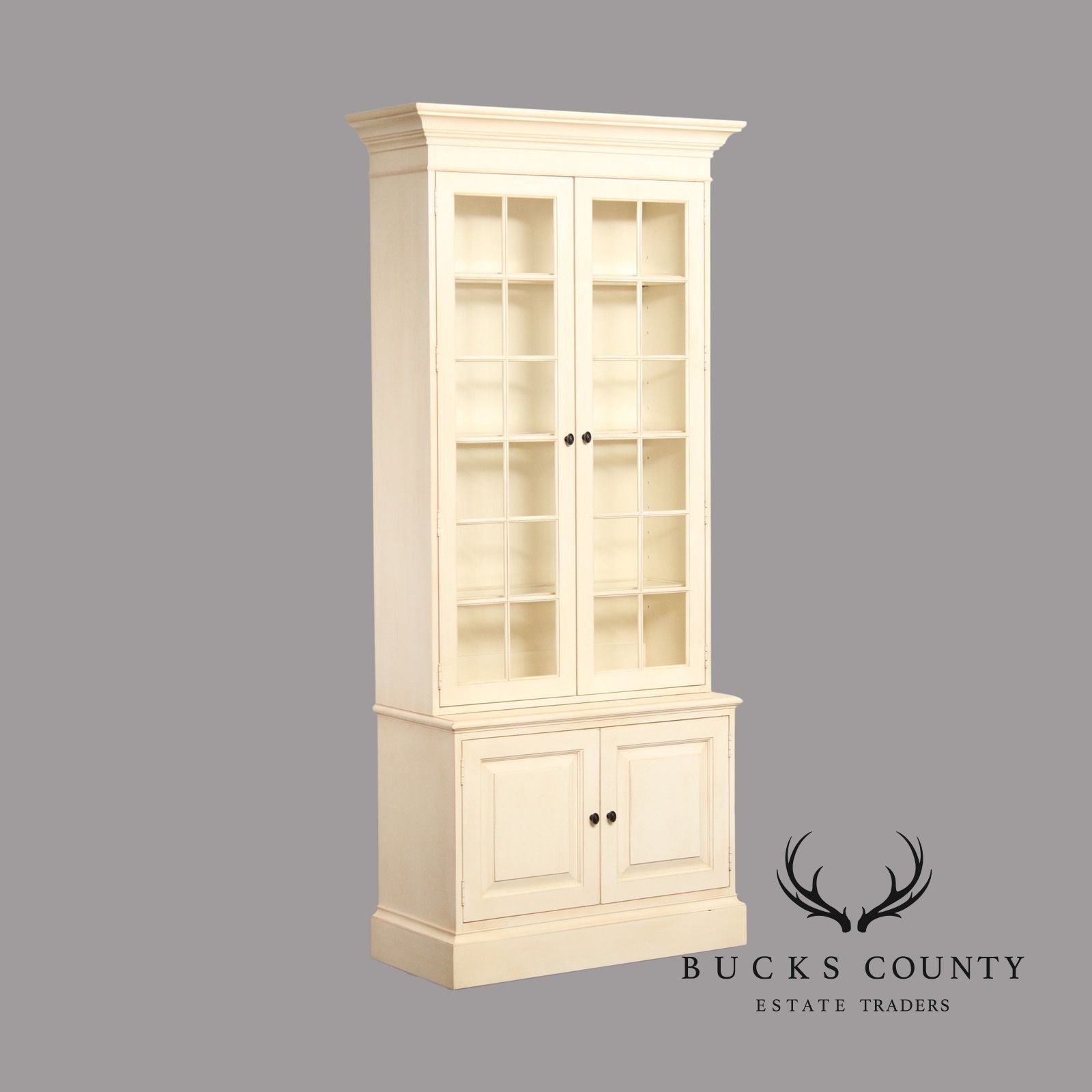 Ethan Allen 'Legacy' Collection Tall Painted Display Bookcase