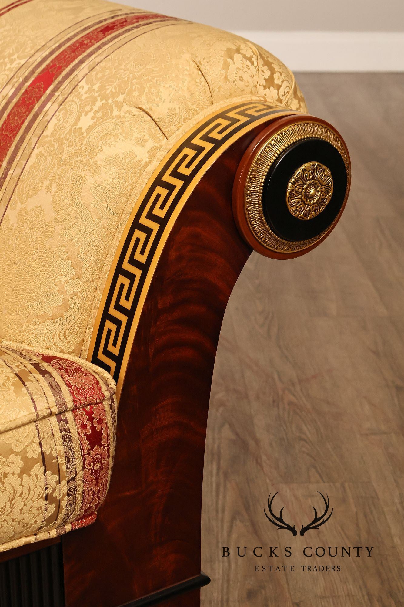 Versace Infinity Gigasso Empire Style Upholstered Loveseat