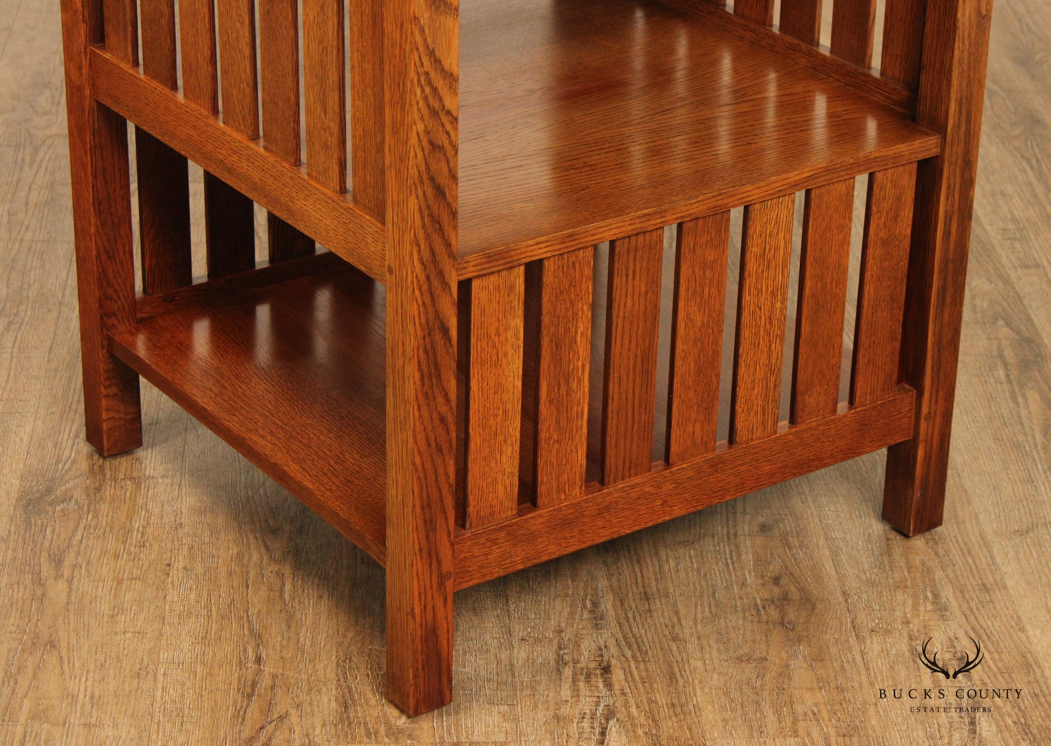 Stickley Mission Collection Slatted Oak Book Table