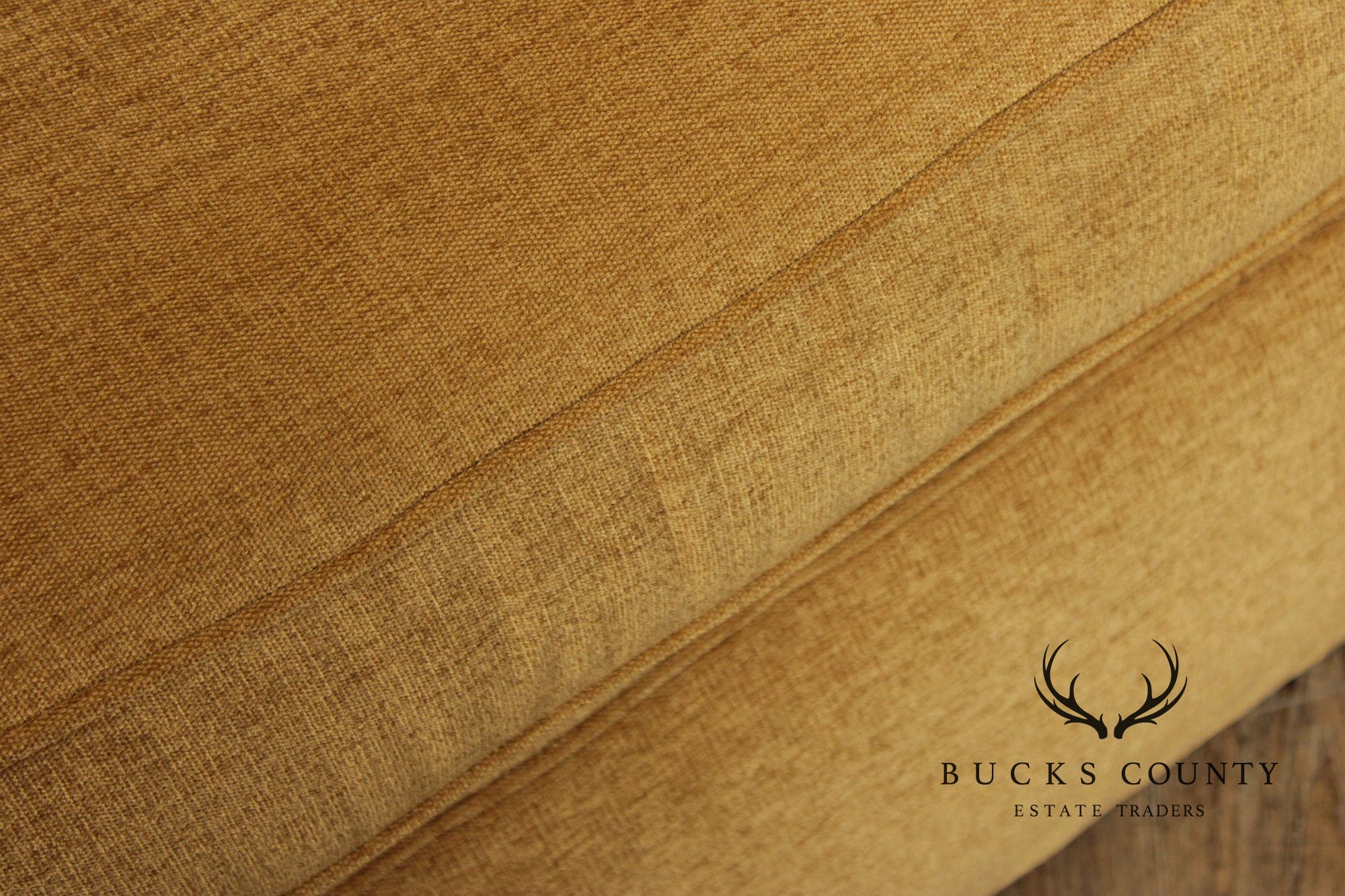 Bassett Furniture Traditional Gold Skirted Sofa