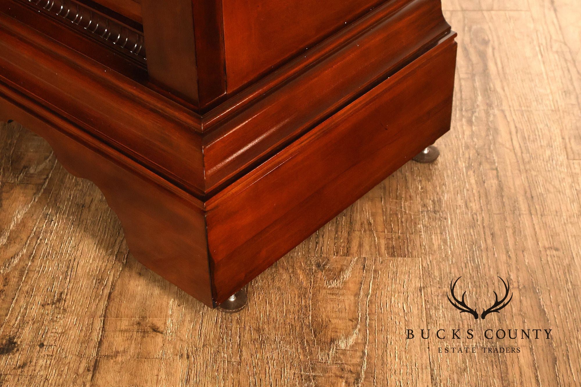 Sligh Mahogany Grandfather Clock With Triple Chime Moon Phase Dial