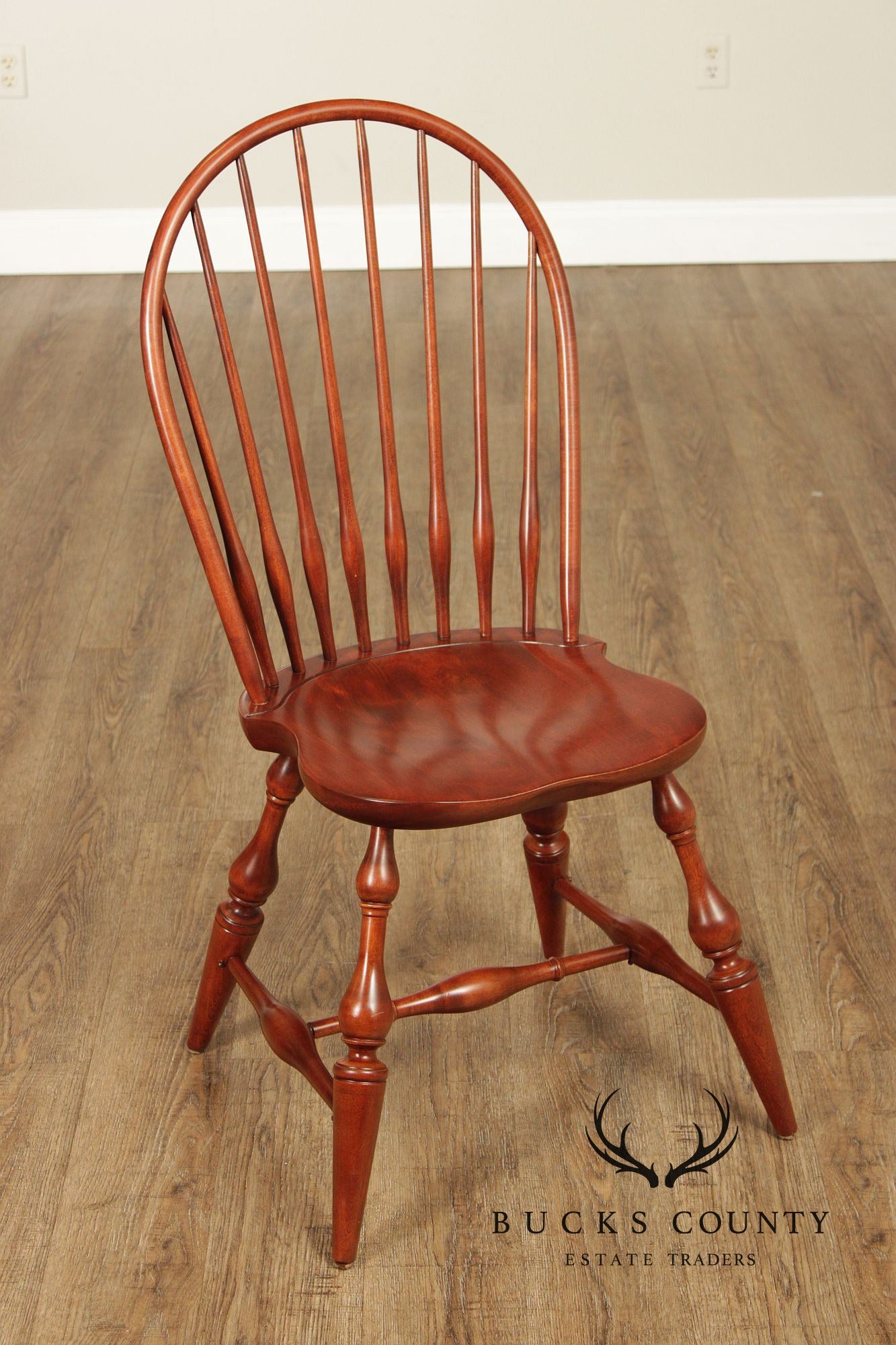 Nichols & Stone Pair of Maple Windsor Dining Chairs
