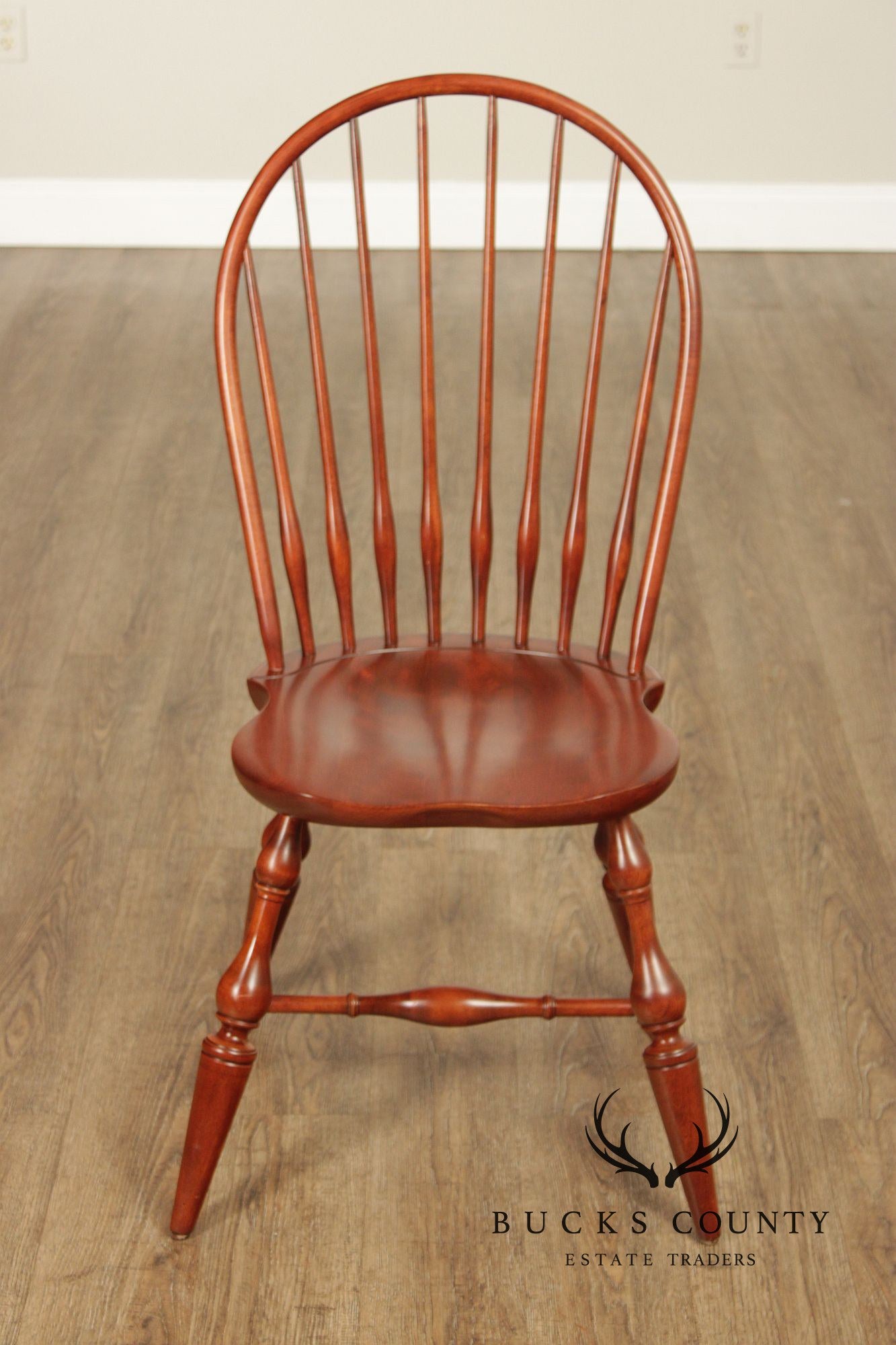 Nichols & Stone Pair of Maple Windsor Dining Chairs