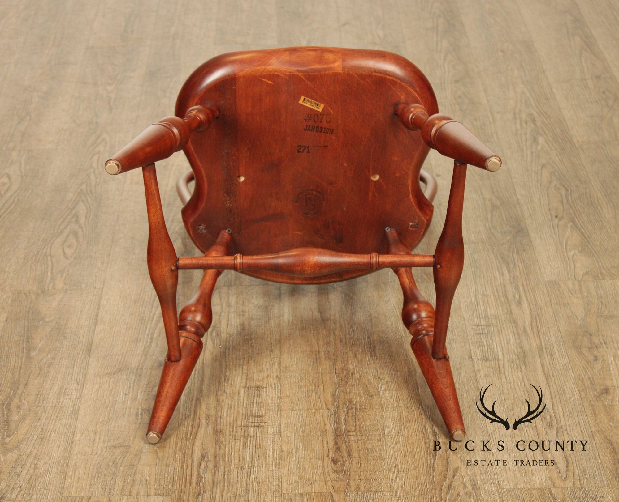 Nichols & Stone Pair of Maple Windsor Dining Chairs