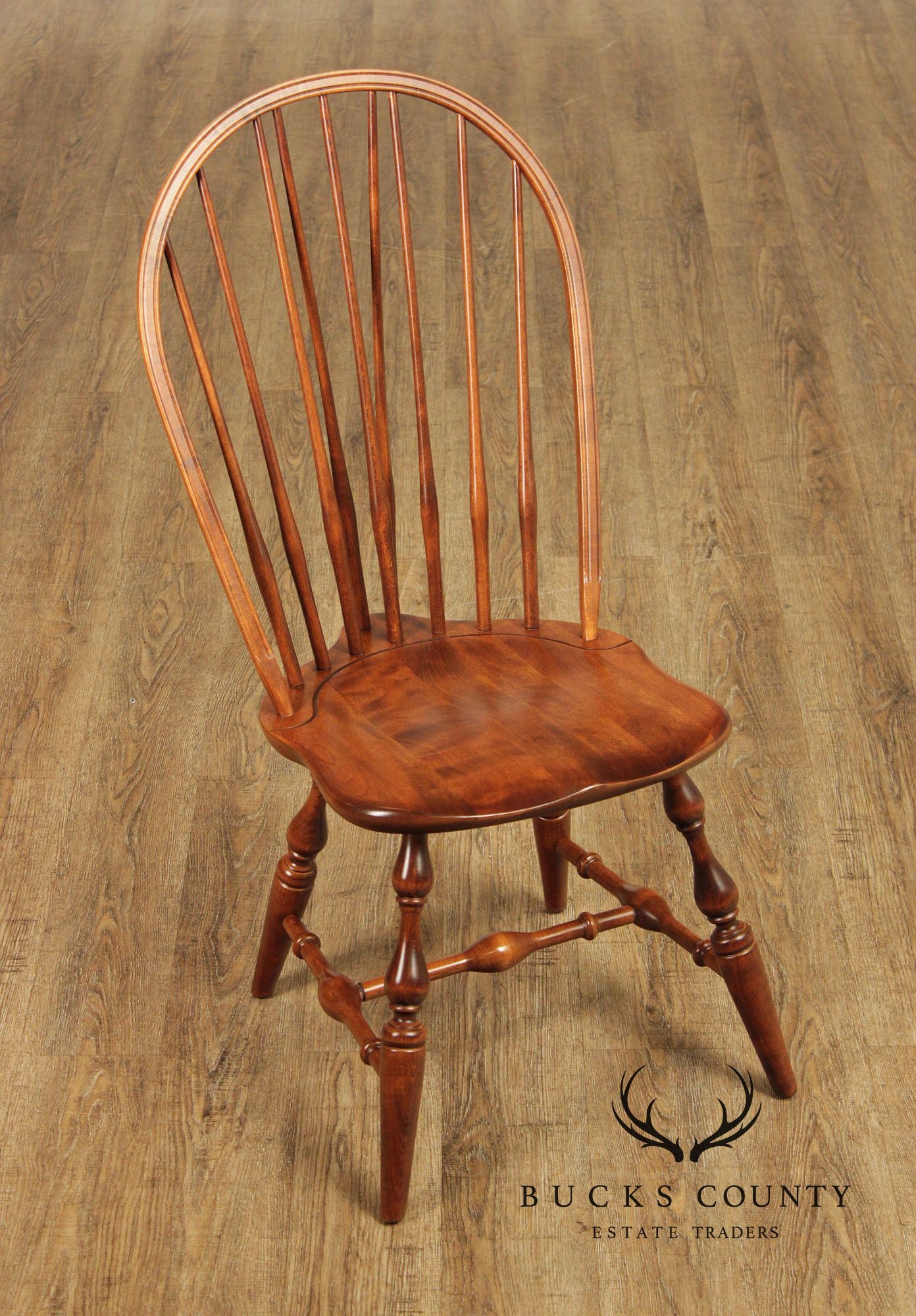Nichols & Stone Pair of Maple Windsor Side Dining Chairs