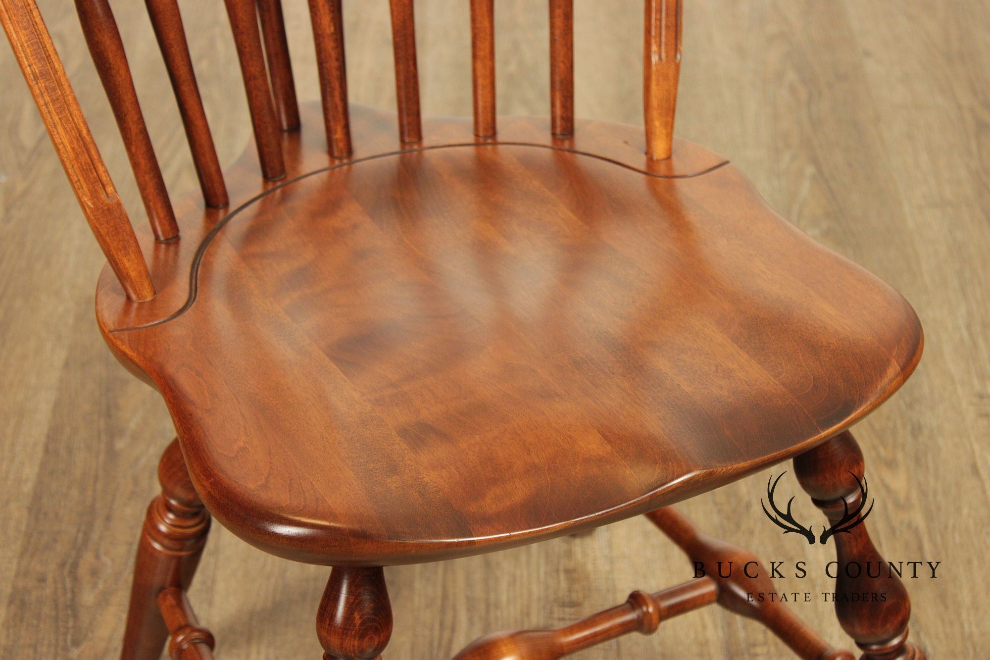Nichols & Stone Pair of Maple Windsor Side Dining Chairs