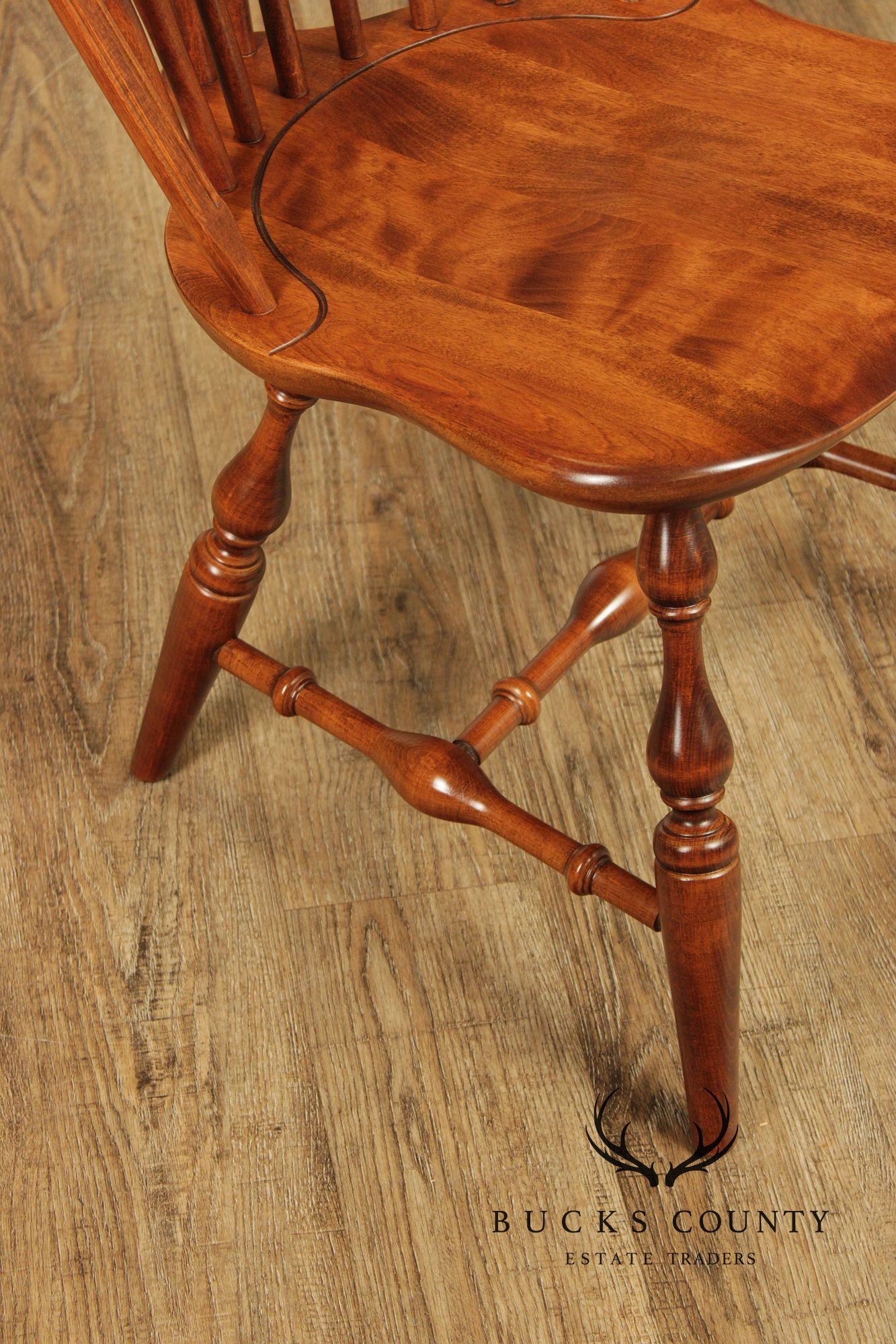 Nichols & Stone Pair of Maple Windsor Side Dining Chairs