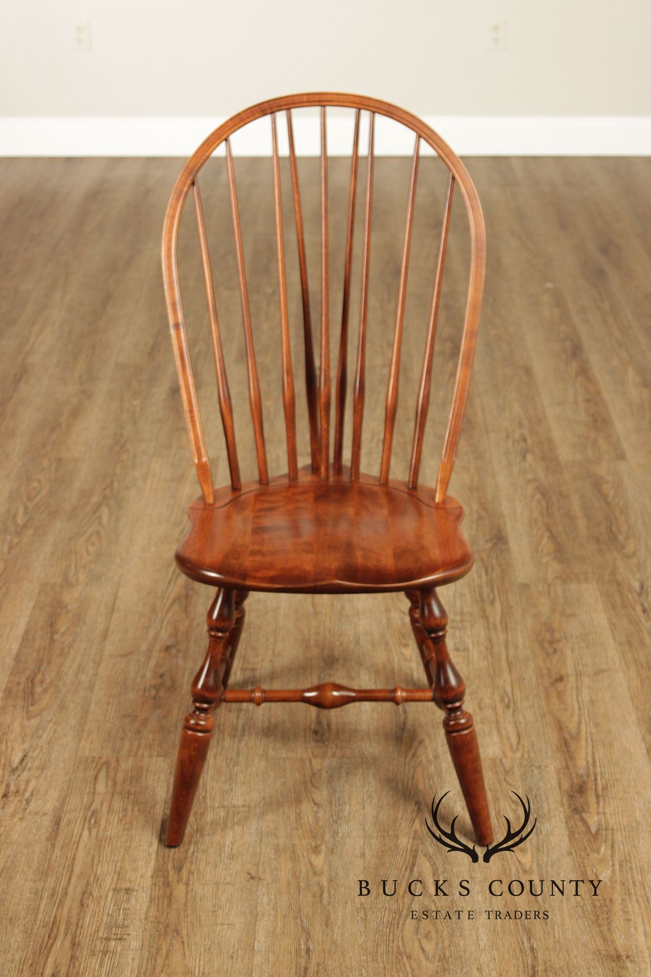 Nichols & Stone Pair of Maple Windsor Side Dining Chairs