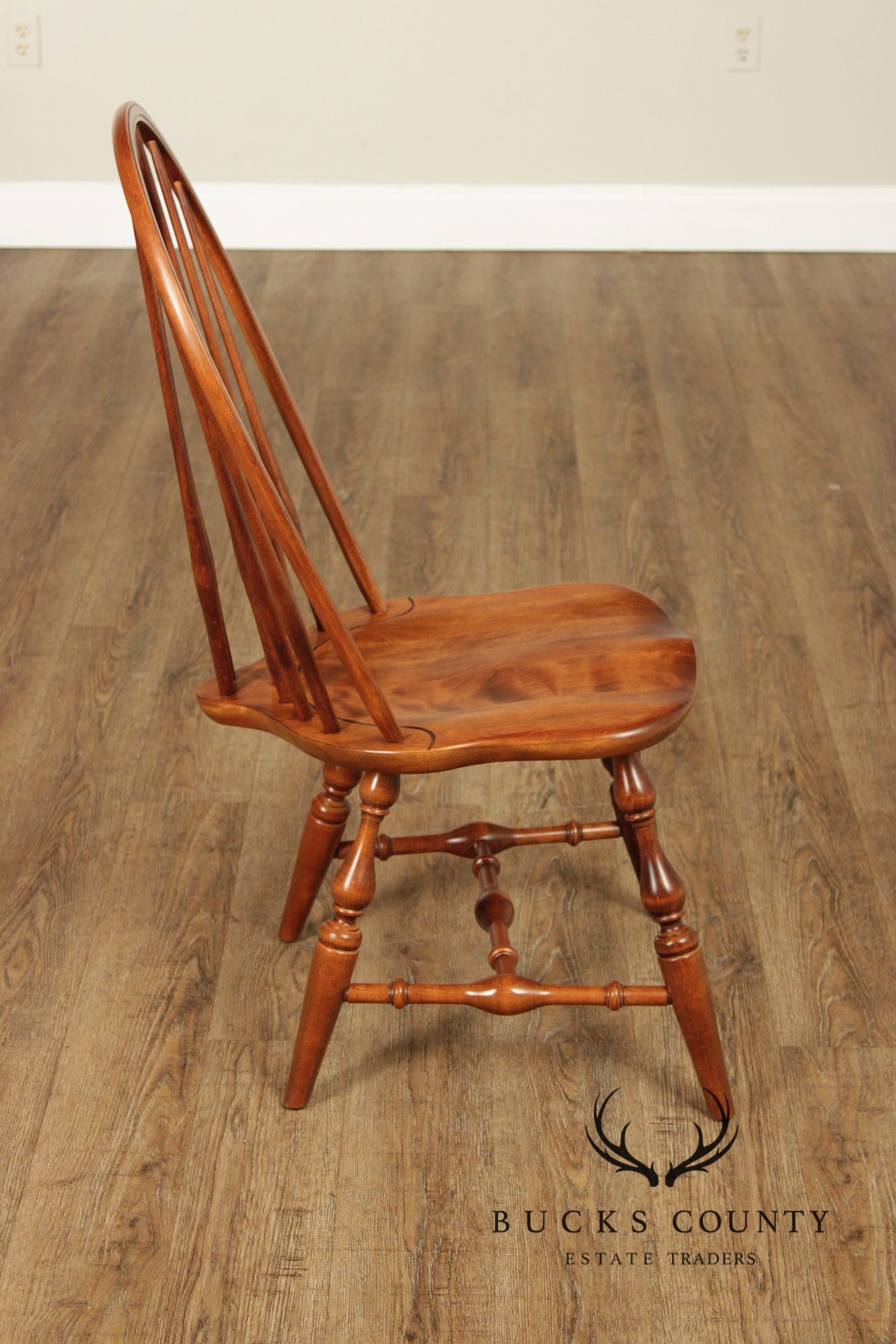 Nichols & Stone Pair of Maple Windsor Side Dining Chairs