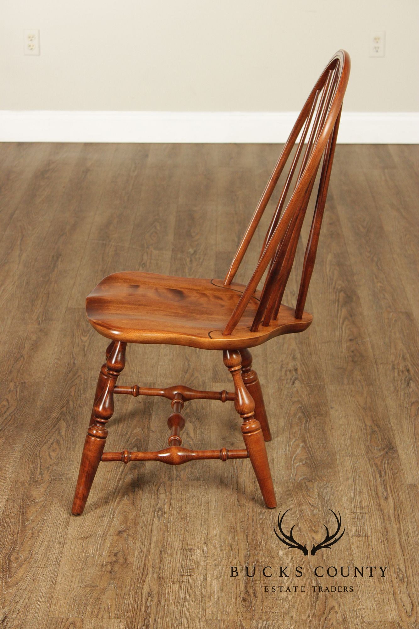Nichols & Stone Pair of Maple Windsor Side Dining Chairs