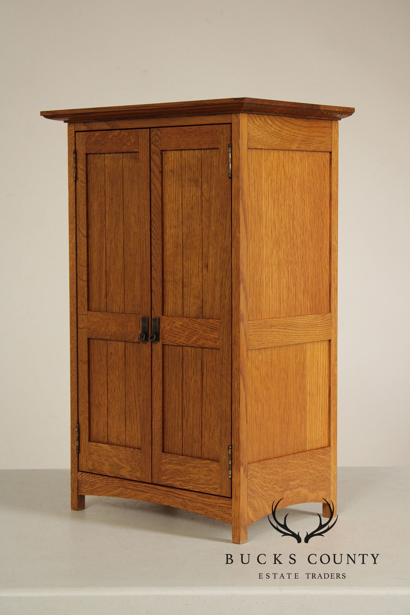 Stickley T.C. Timber Mission Oak Doll Furniture Collection Miniature Bed & Wardrobe Set
