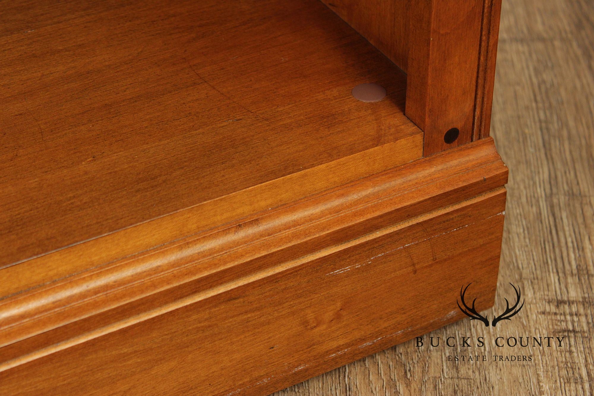 Ethan Allen 1776 Collection Traditional Maple Pair Of Tall Open Bookcases