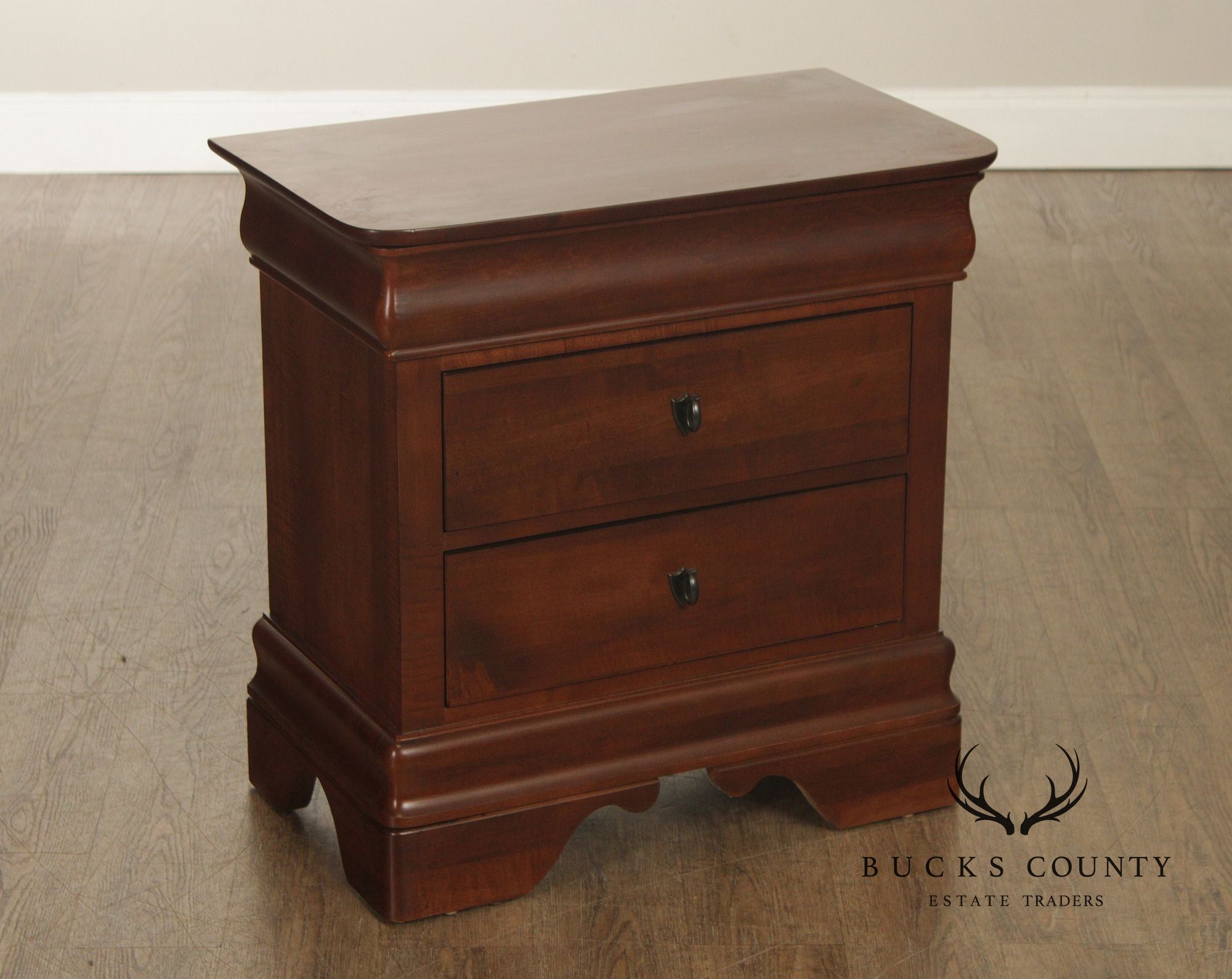 Kincaid Louis Philippe Style Cherry Three-Drawer Nightstand