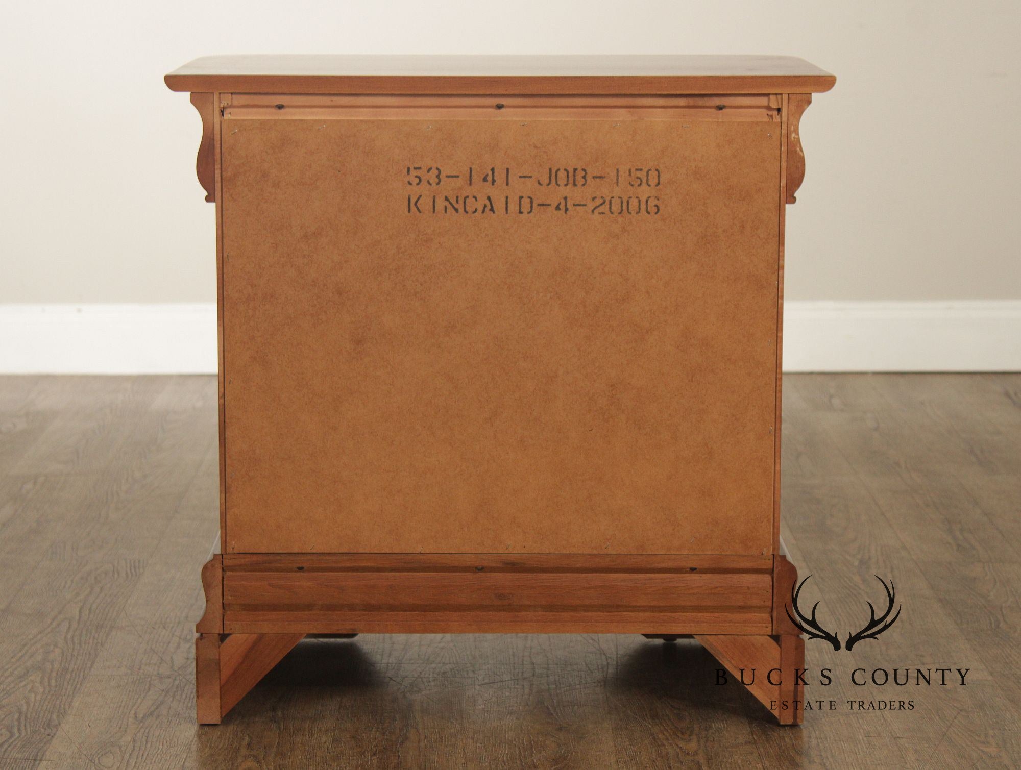Kincaid Louis Philippe Style Cherry Three-Drawer Nightstand
