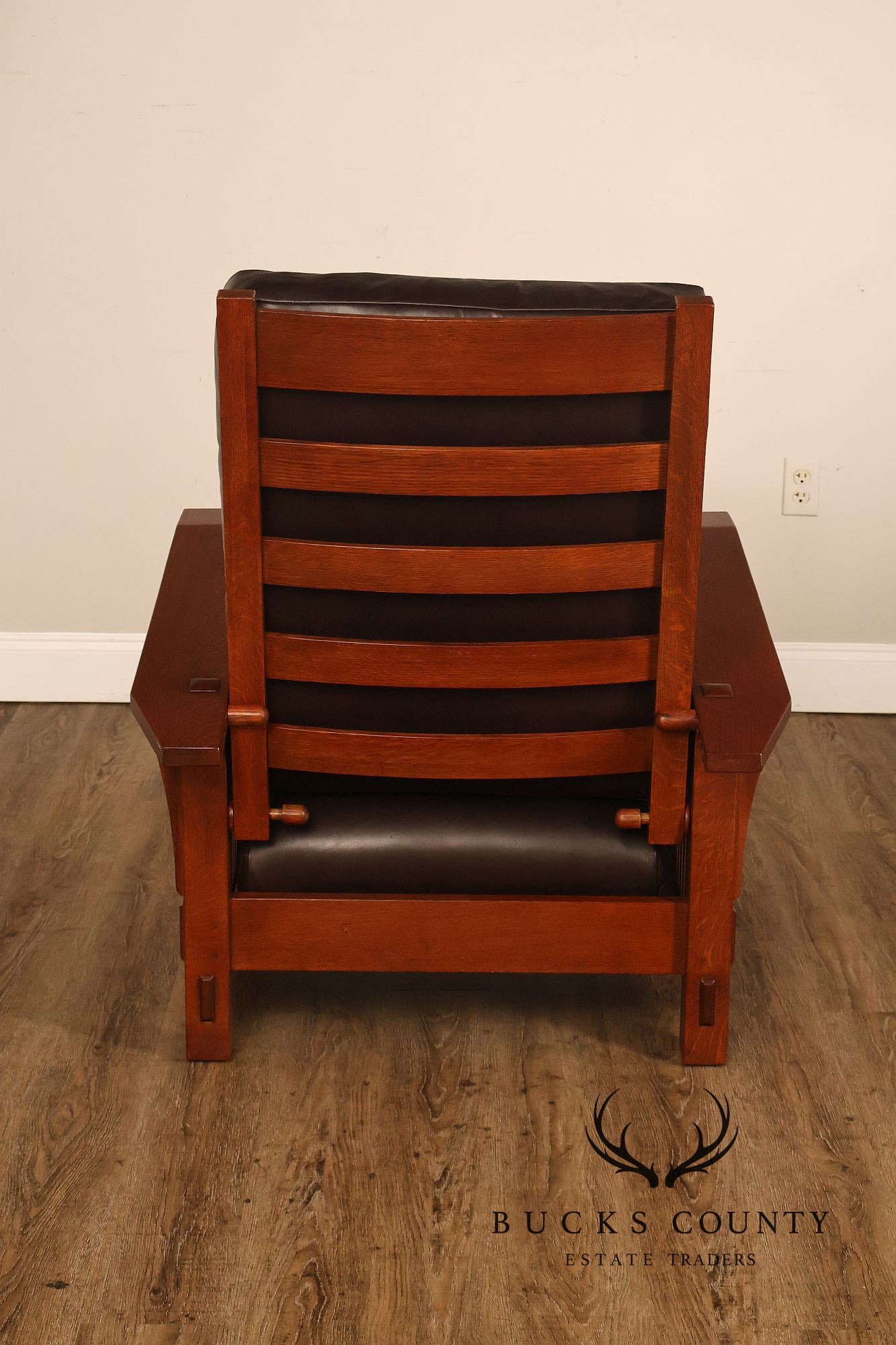 Stickley Mission Collection Oak Bent Arm Morris Chair