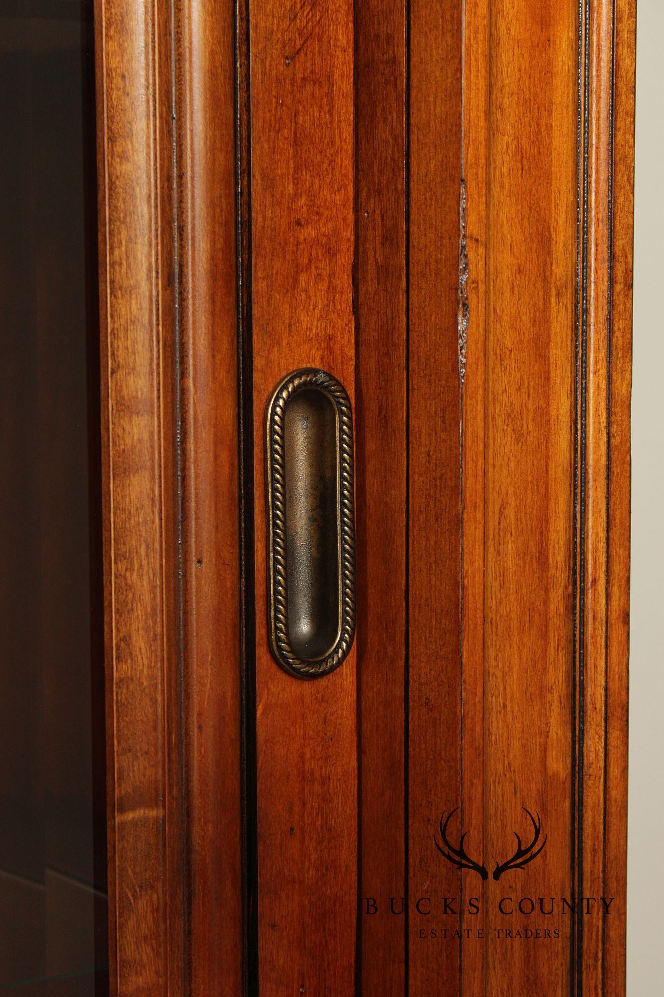 Ethan Allen 'Townhouse' Burlwood Bookcase China Display Cabinet