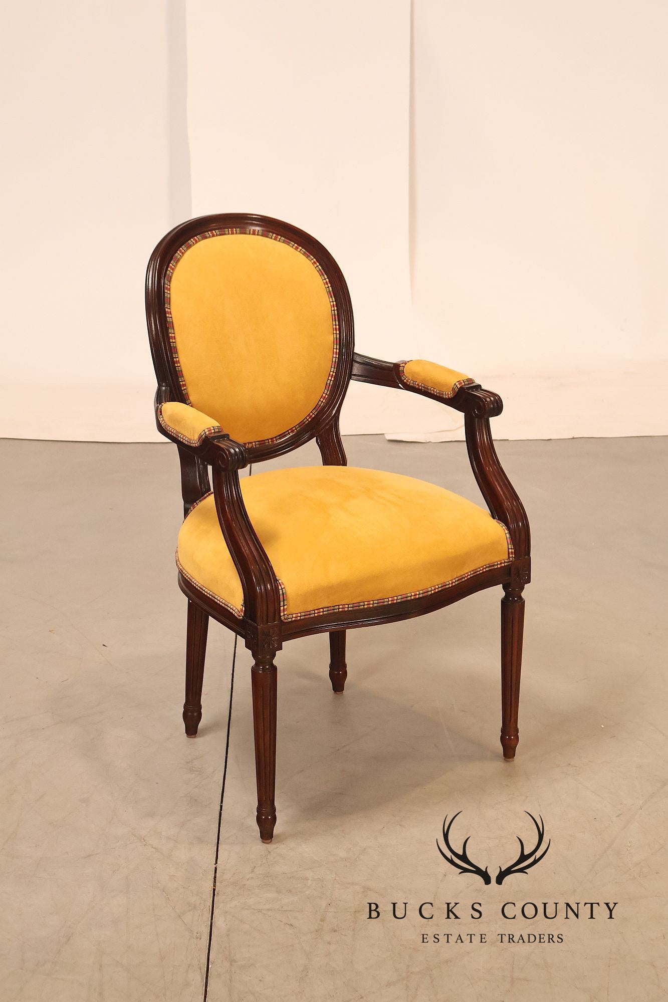 Century Furniture French Louis XVI Style Set of Ten Oval Back Dining Chairs
