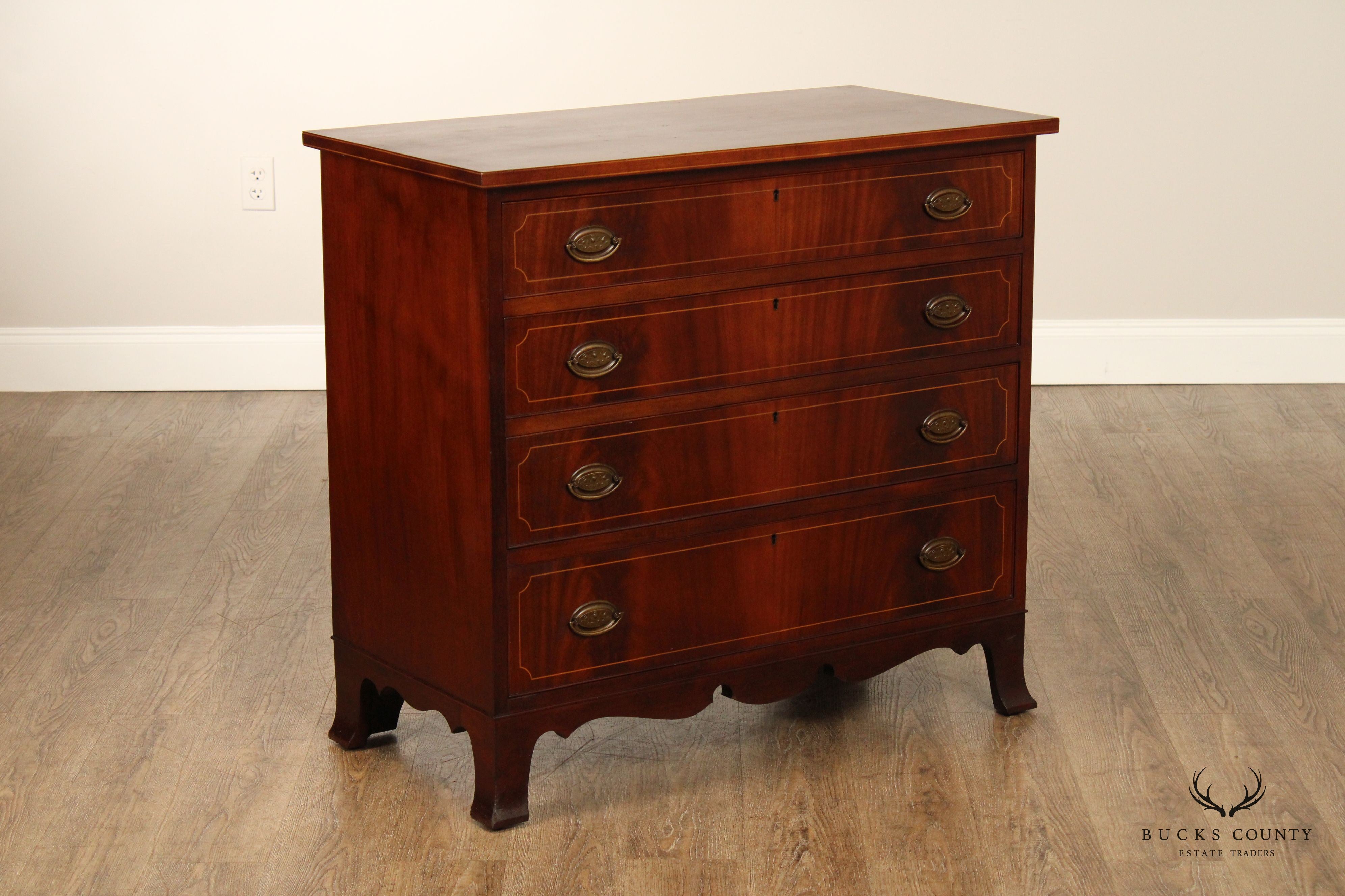 Antique Federal Inlaid Mahogany Chest of Drawers