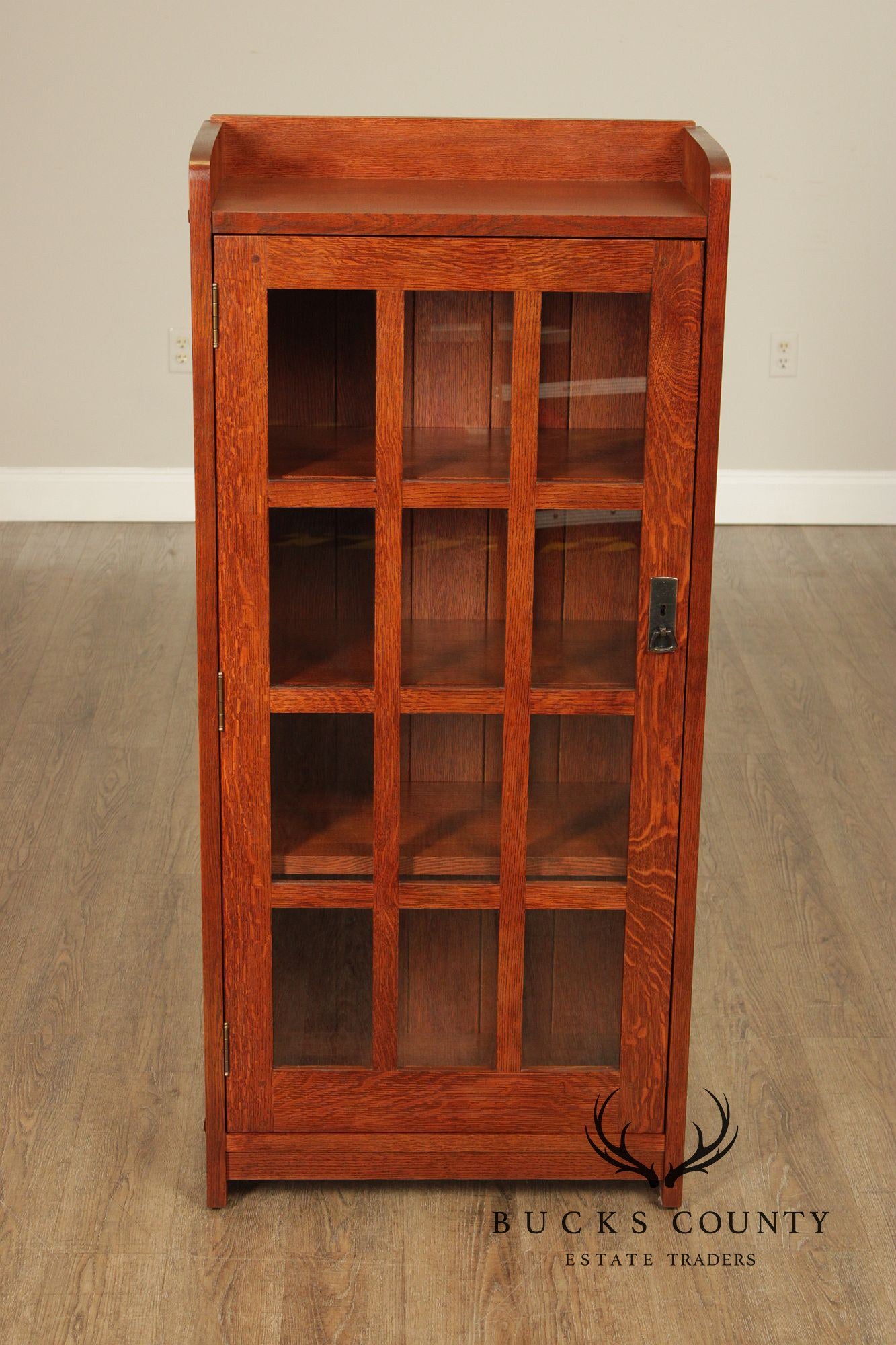 Stickley Mission Collection Oak Single Door Bookcase