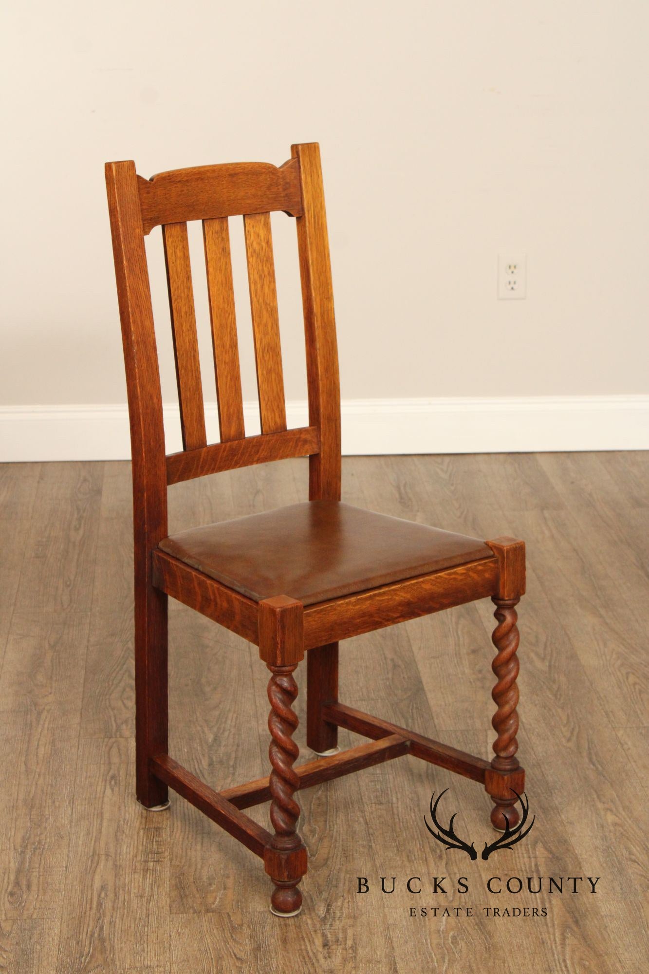 Stickley Brothers Antique Set Of Six Mission Oak Dining Chairs