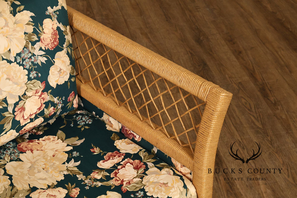 Lexington Henry Link Furniture Upholstered Wicker Loveseat