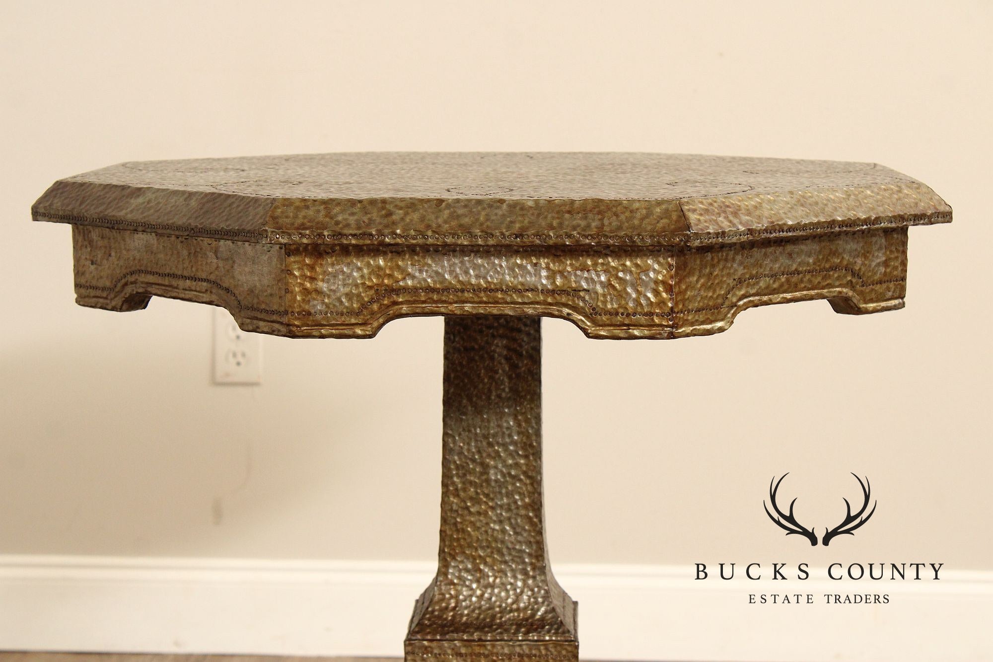 Guild Master Hammered Metal Side Table