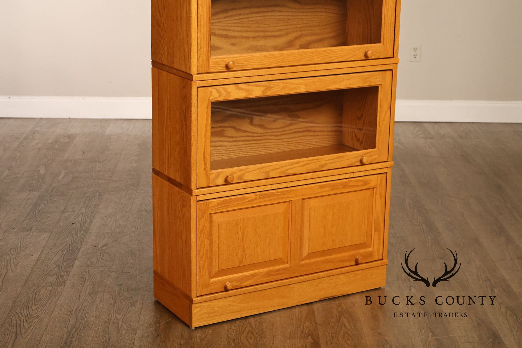 Amish Made Oak Five Stack Barrister Bookcase
