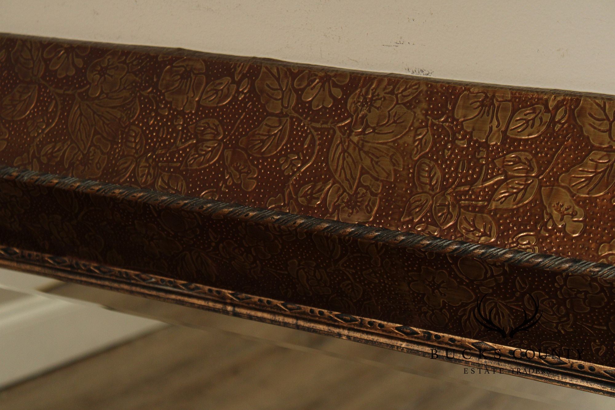 Howard Elliot Collection Chased Embossed Metal Wall Mirror