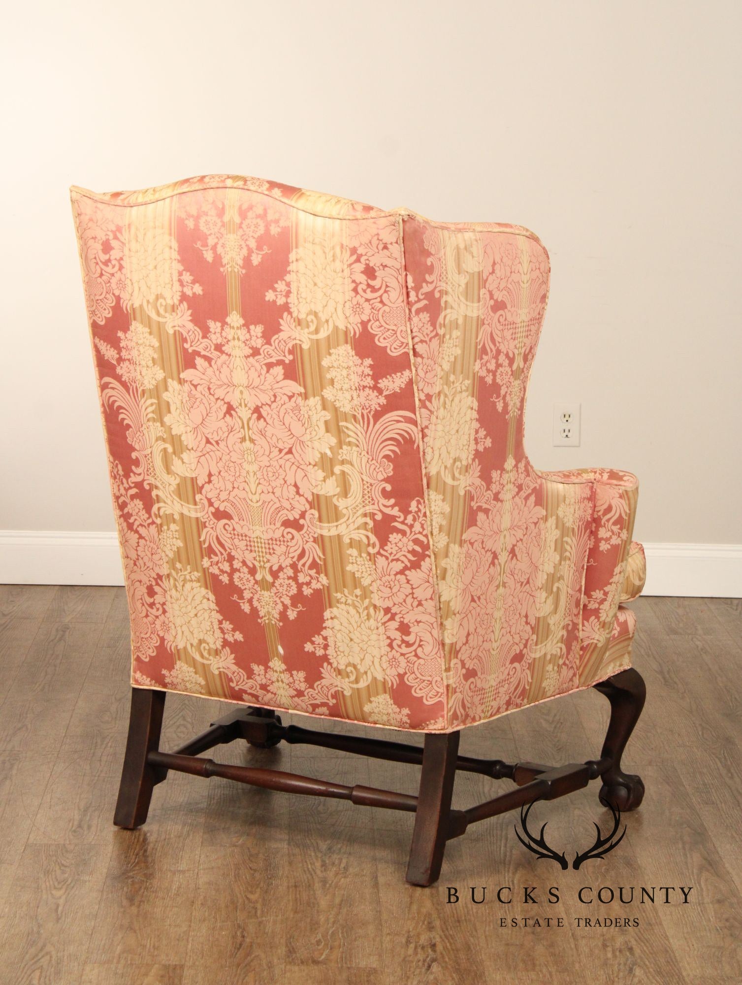 Chippendale Style Ball and Claw Foot Wing Chair