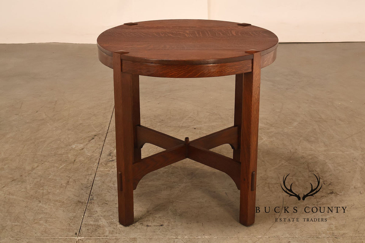 Antique Gustav Stickley Model 644 Mission Oak Round Table