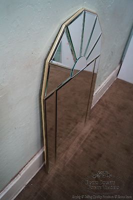 Contemporary Pair of Arch Top Beveled Mirrors