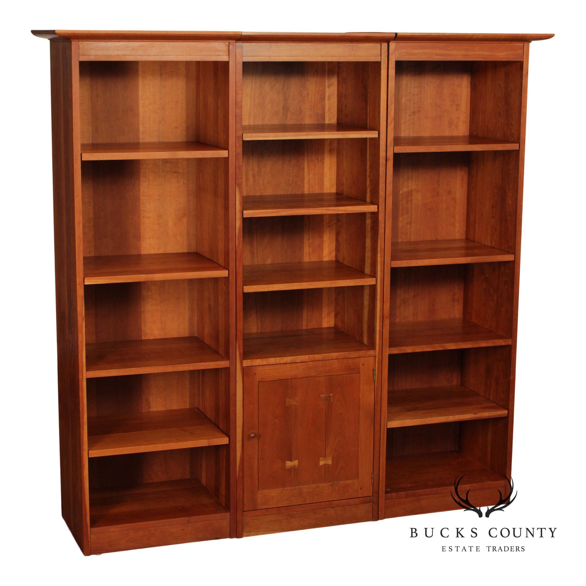 Stickley Mission Collection Three-Piece Cherry Bookcase