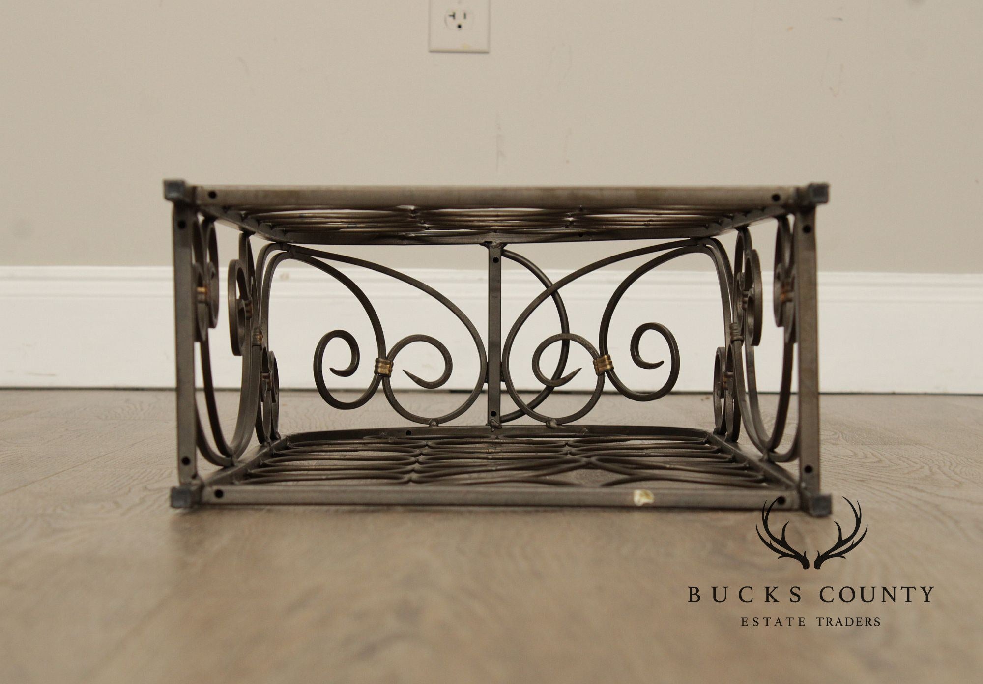 Arched 20-Bottle Iron Wine Rack