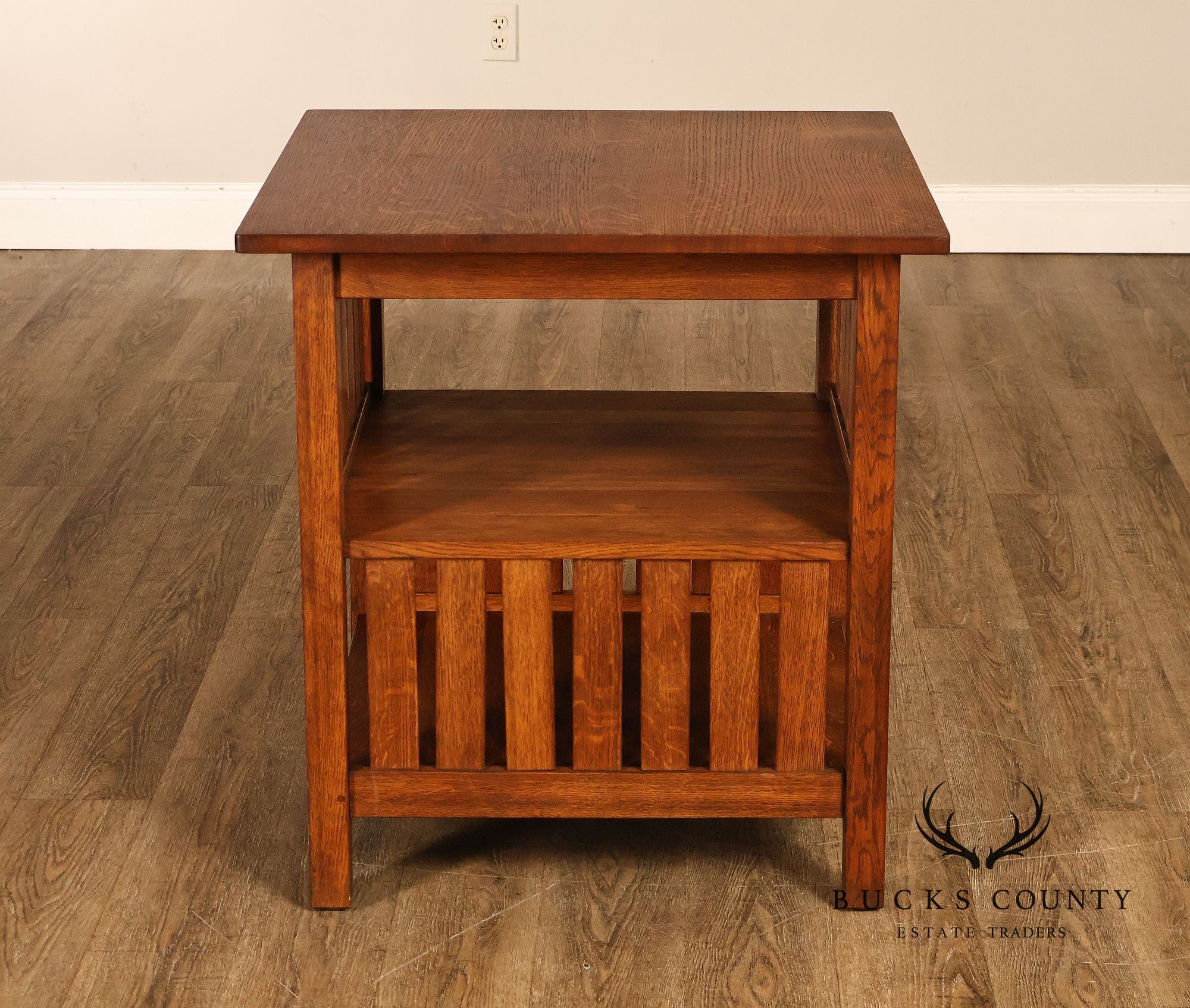 Stickley Mission Collection Slatted Oak Book Table