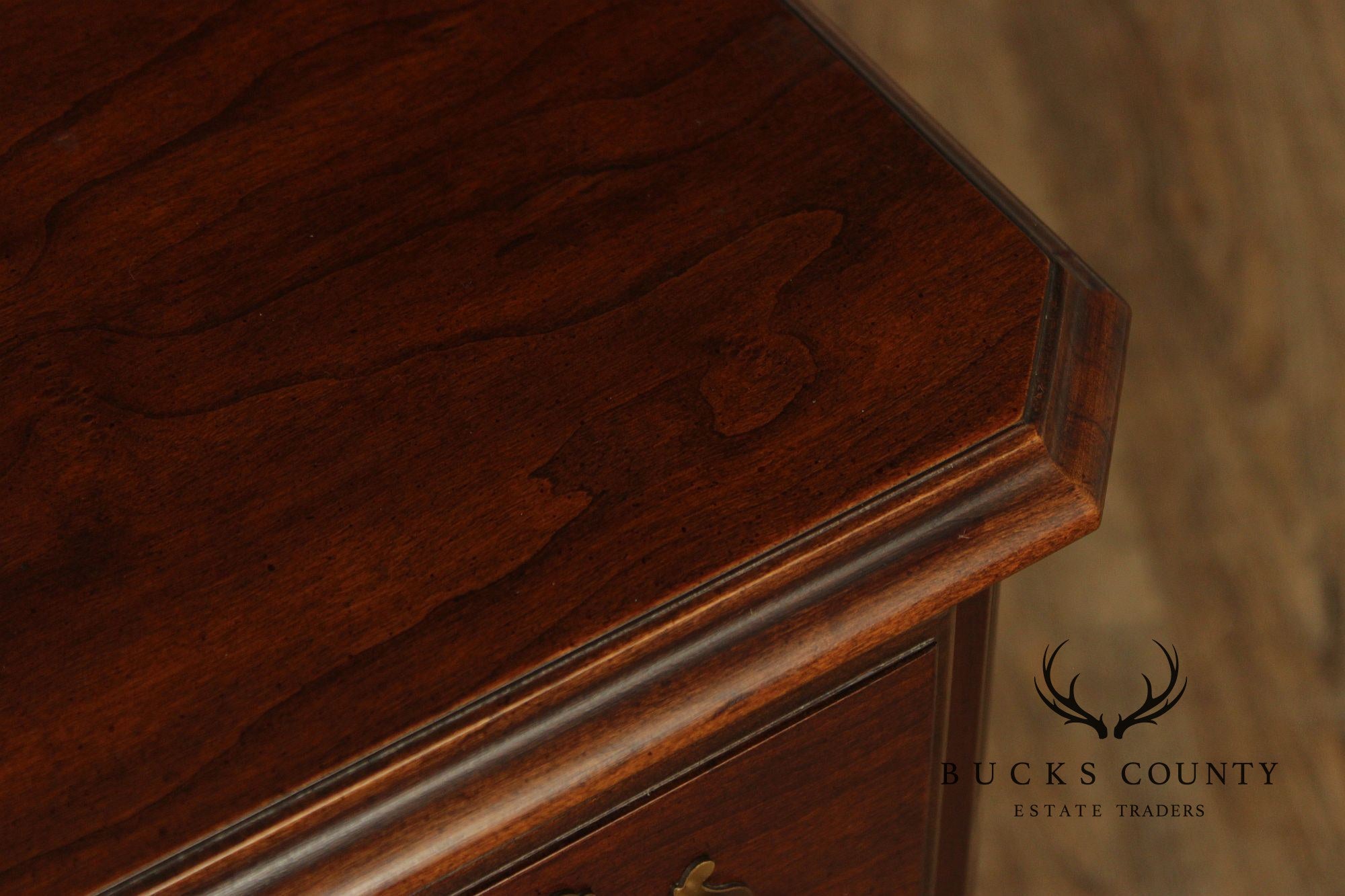 Drexel Cherry Traditional Style Pair Of Nightstands