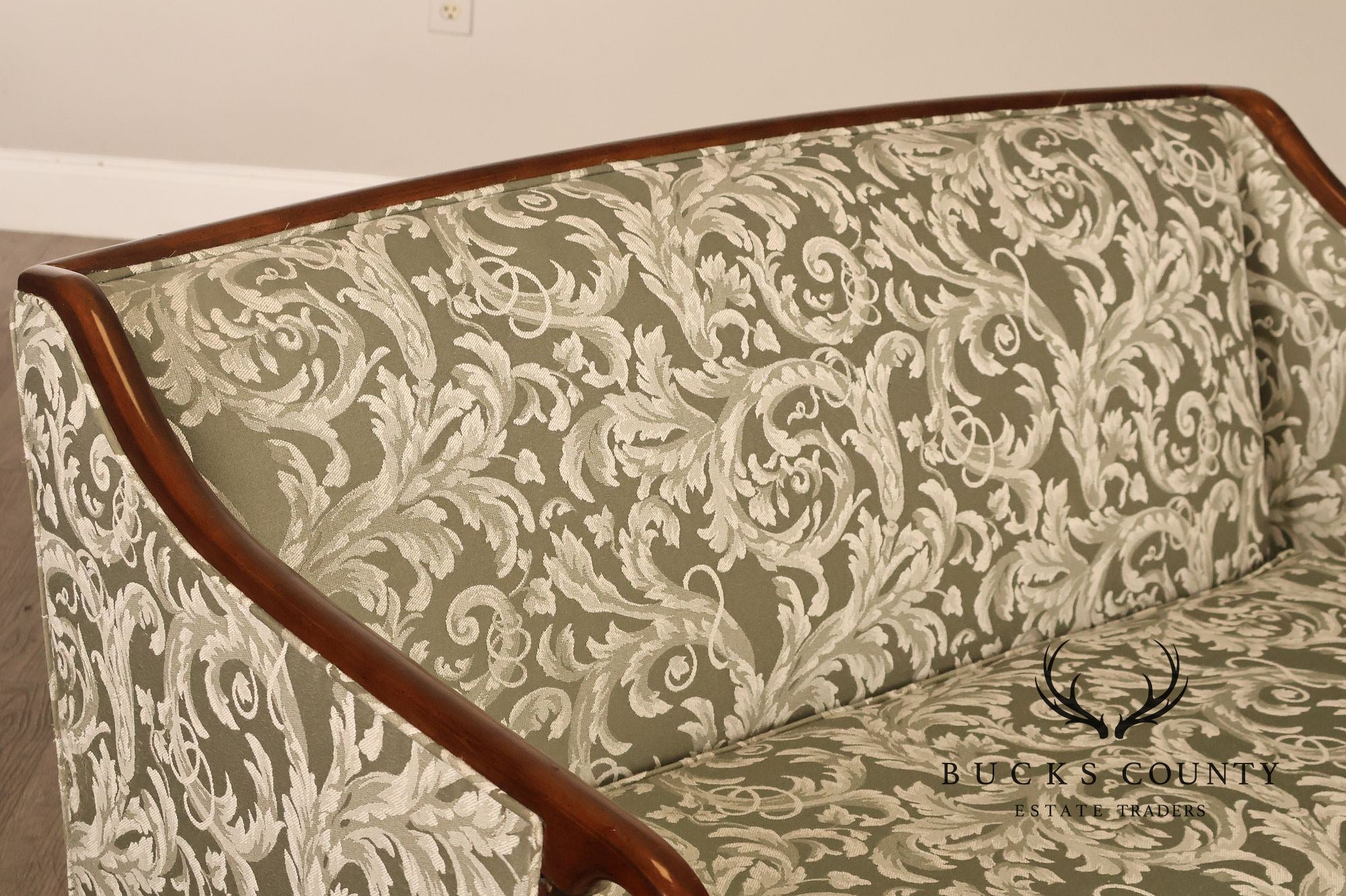Sheraton Style Custom Upholstered Loveseat