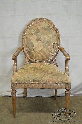 Jeffco French Louis XVI Style Pair of Fauteuils Arm Chairs (B)