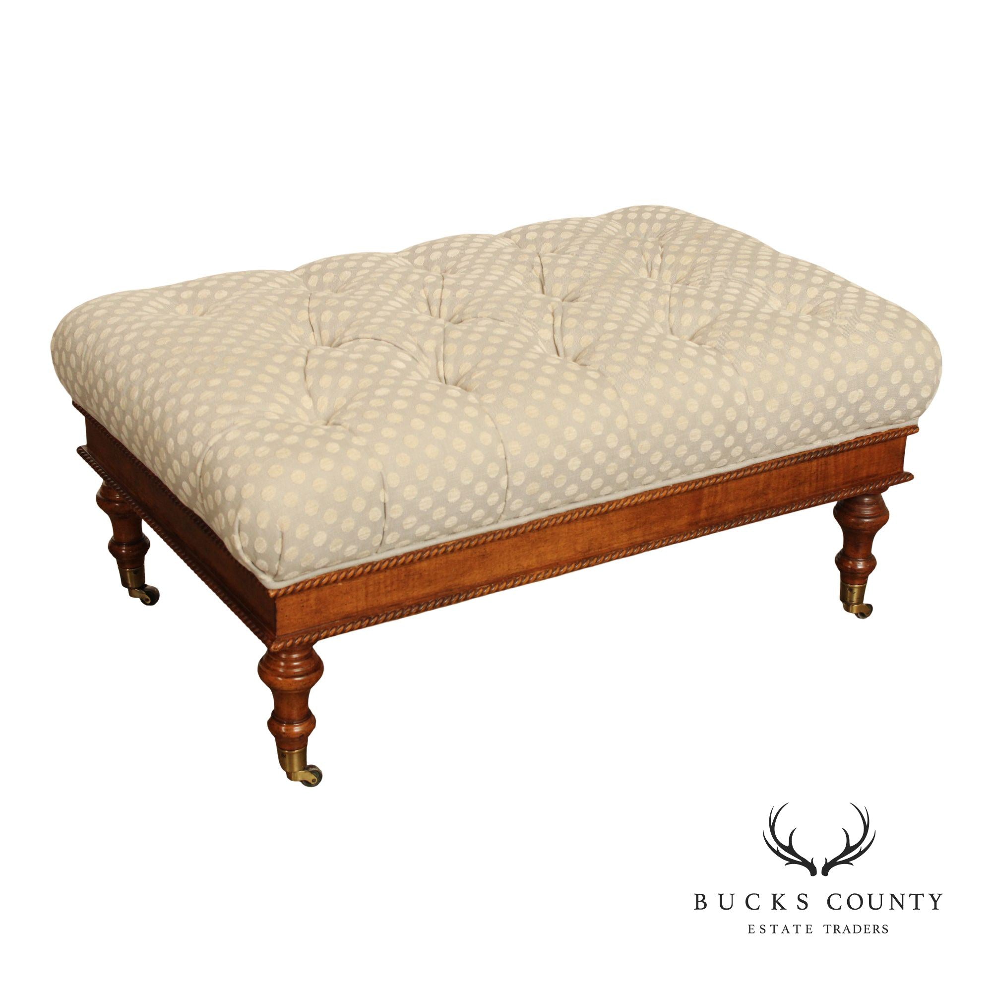 English Regency Style Tufted Ottoman