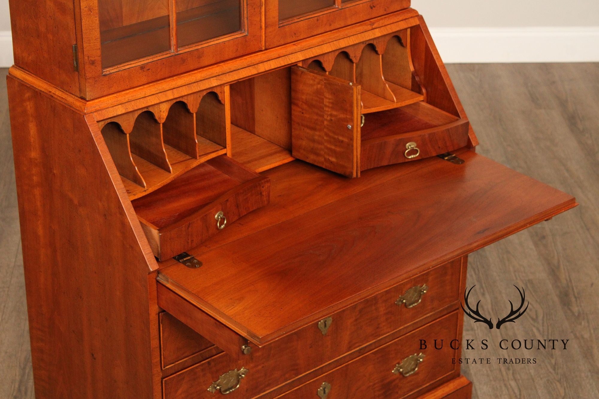 Henredon 'Folio 10' Walnut Secretary Bookcase