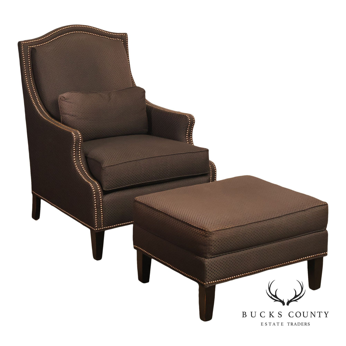 Fairfield Contemporary Armchair and Ottoman