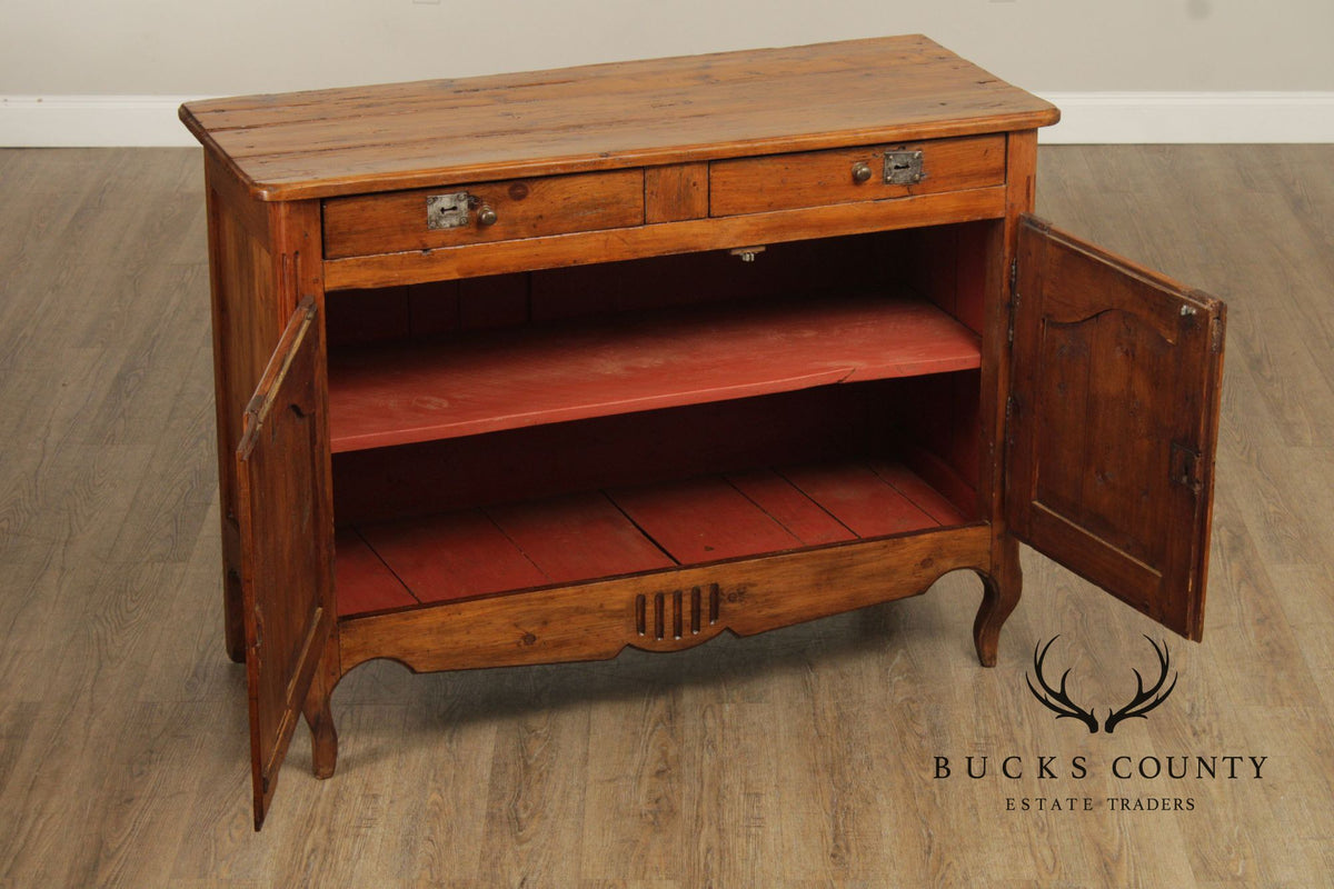 Antique Country French Pine Two Door Sideboard