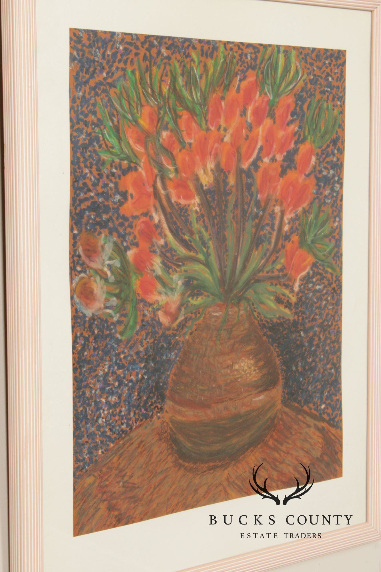 Artist Signed Pastel Painting Inspired by Vincent Van Gogh