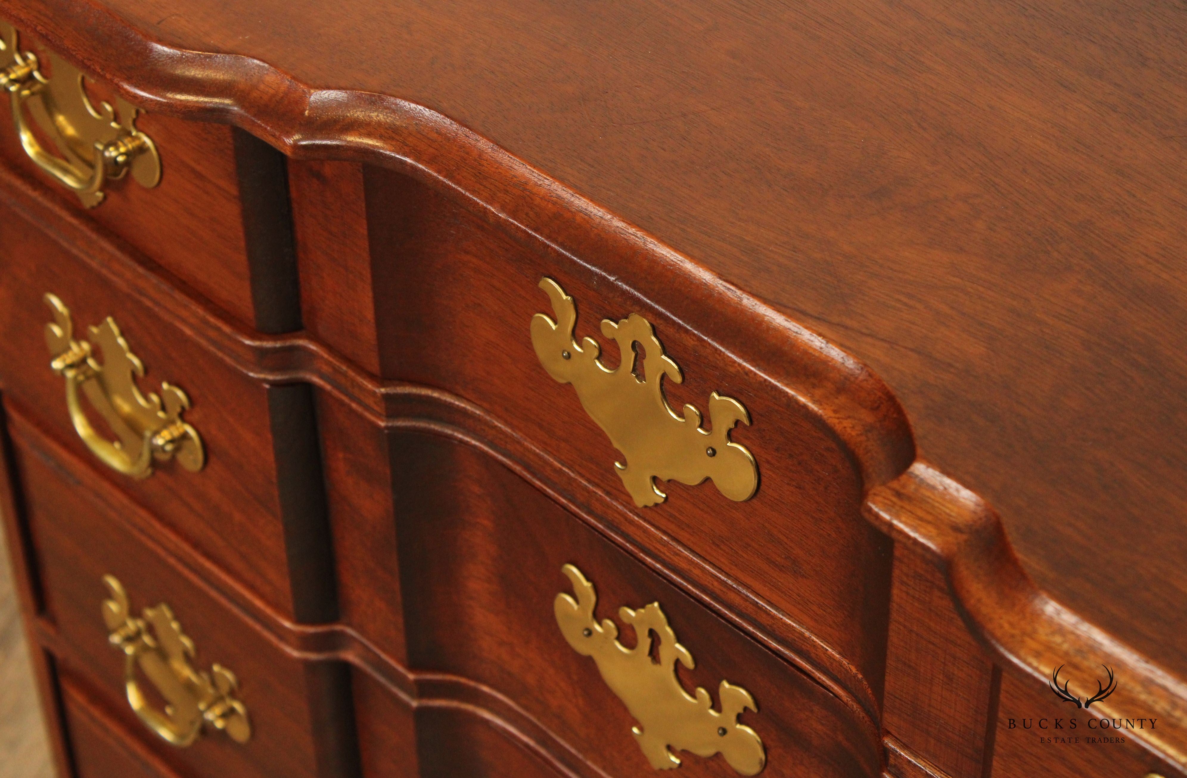 Chippendale Style Custom Crafted Mahogany Blockfront Chest