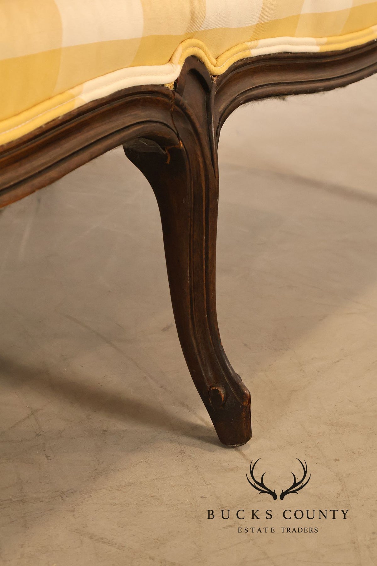 Fogle Furniture Co. Vintage French Louis XV Style Carved Wood Sofa